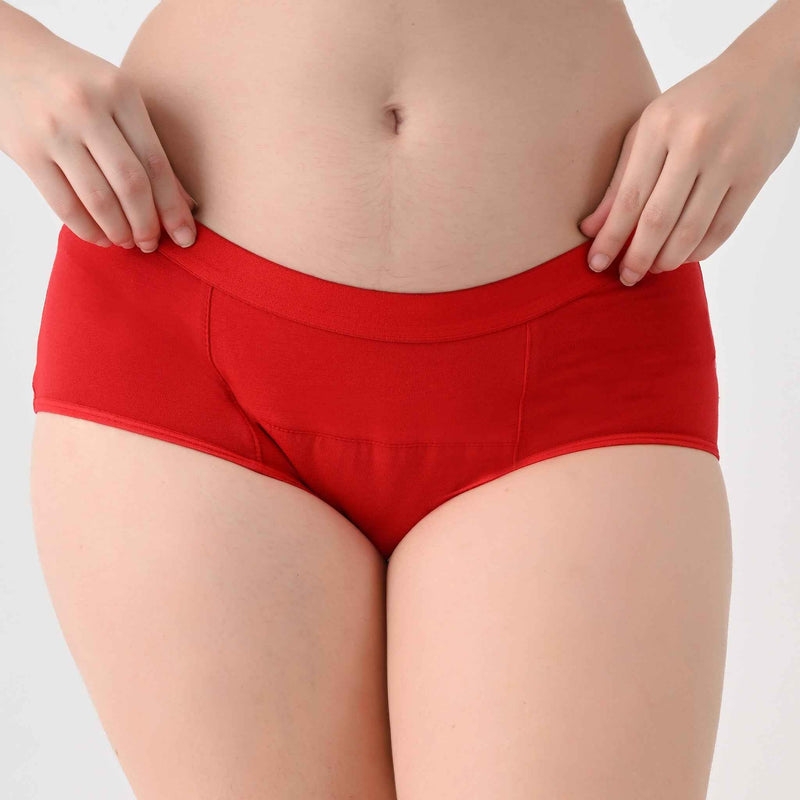 Leakproof Panties for Urine Leak – Cotton Midwaist-Waist, Reusable (Pack of 3) | Woomly