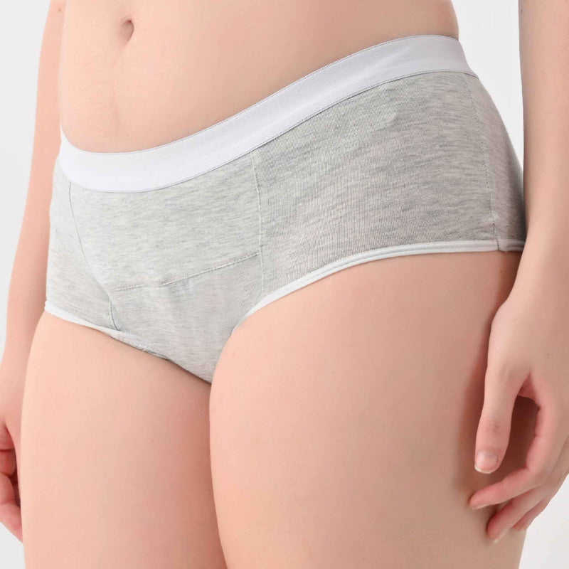 Leakproof Panties for Urine Leak – Cotton Midwaist-Waist, Reusable (Pack of 3) | Woomly