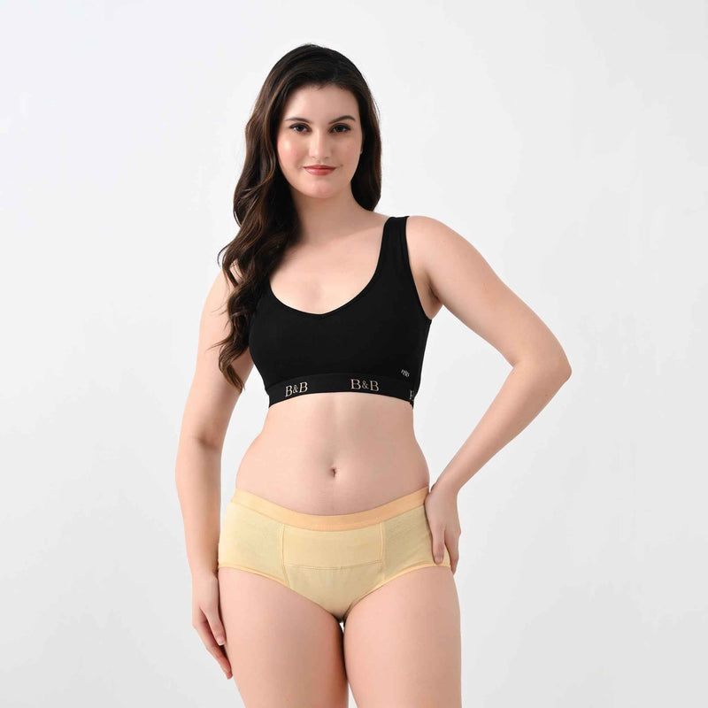 Leakproof Panties for Urine Leak – Cotton Midwaist-Waist, Reusable (Pack of 3) | Woomly
