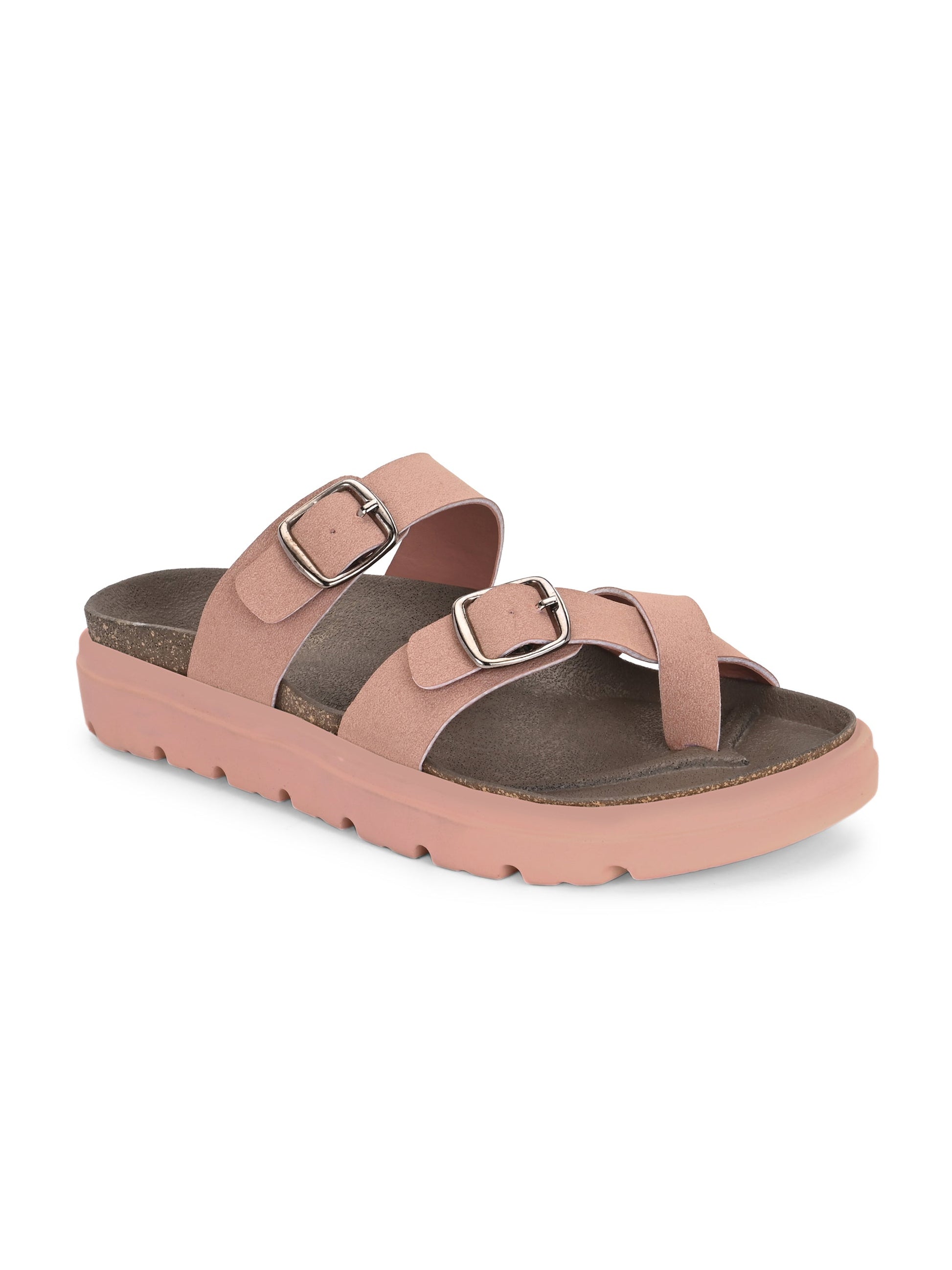 El Paso Women One Toe Slip-On Flats-1