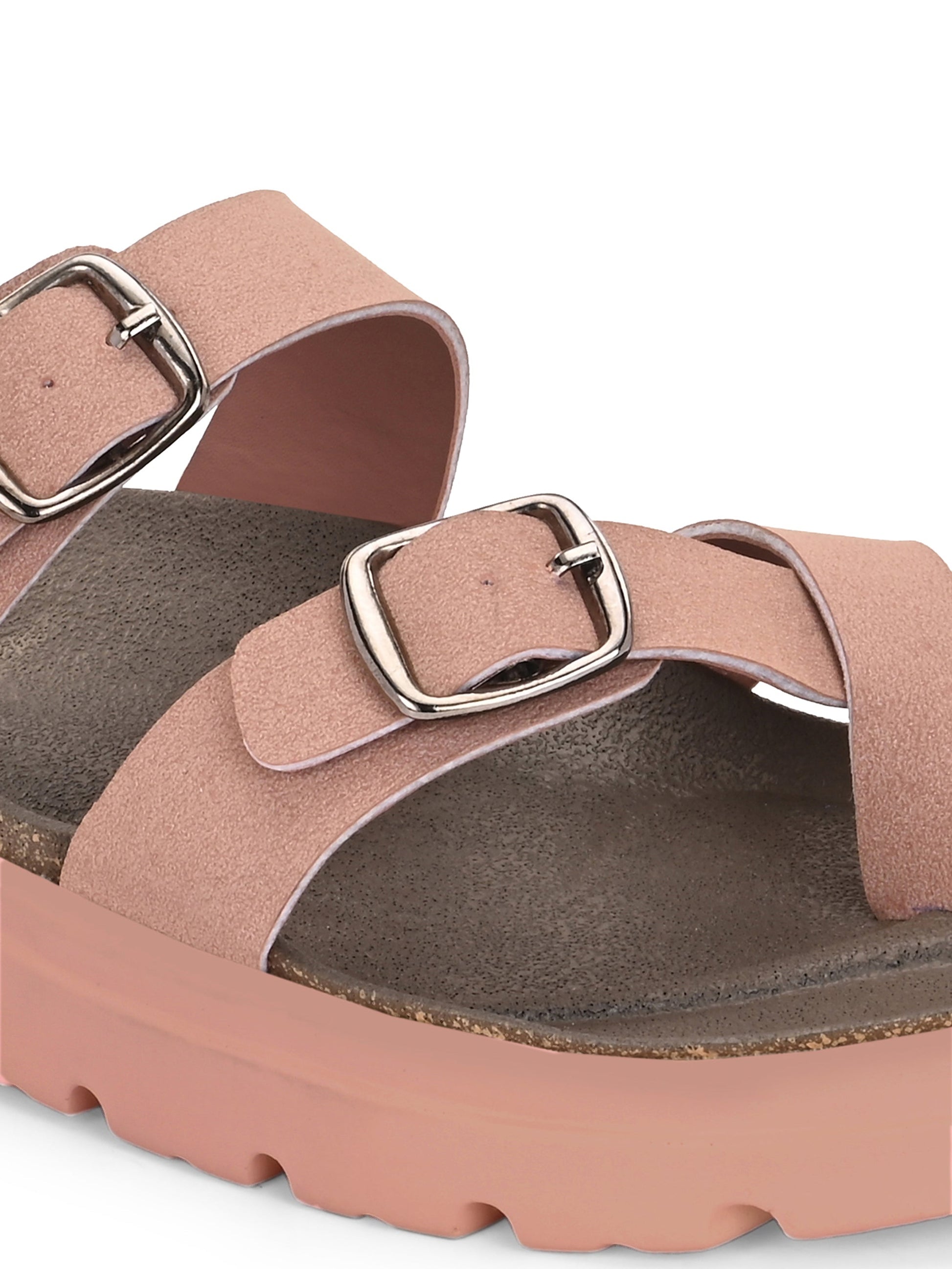 El Paso Women One Toe Slip-On Flats-5