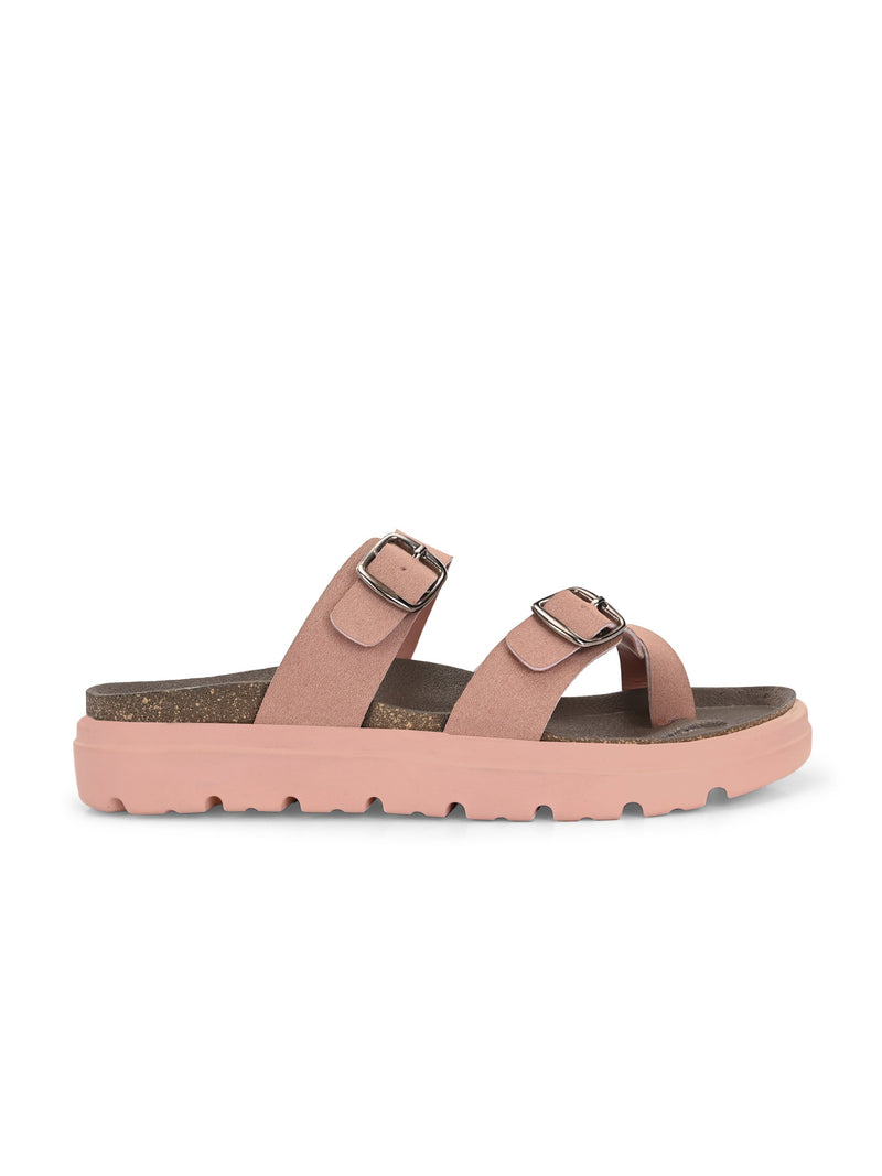 El Paso Women One Toe Slip-On Flats-4