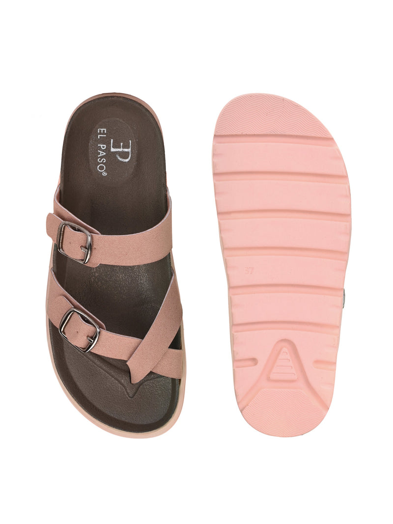El Paso Women One Toe Slip-On Flats-7
