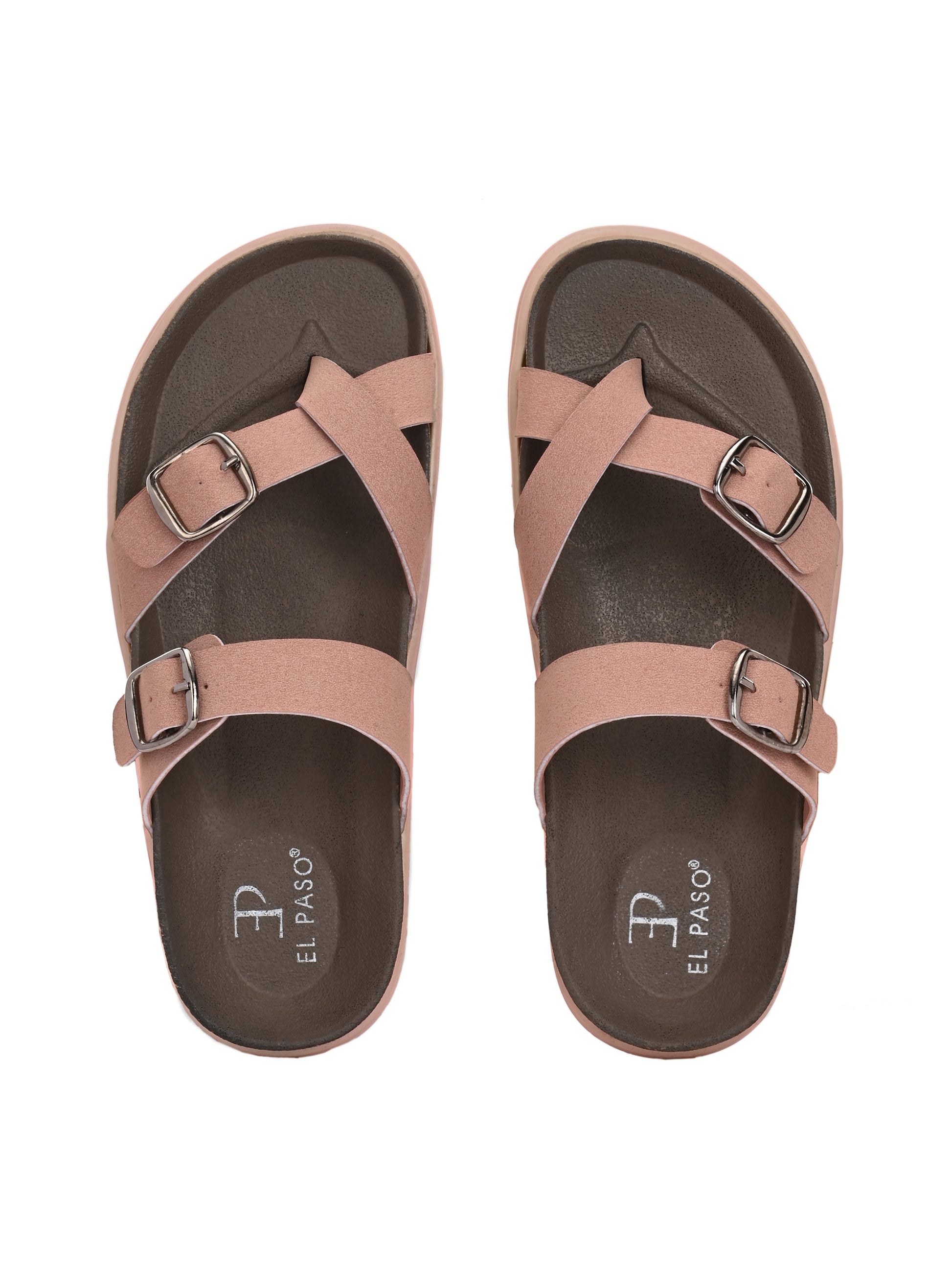 El Paso Women One Toe Slip-On Flats-6
