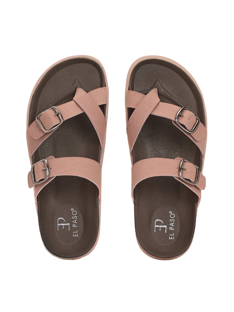 El Paso Women One Toe Slip-On Flats-6