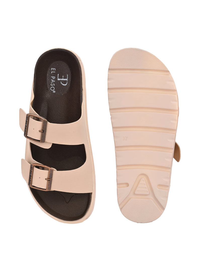El Paso Women Open Toe Slip-On Flats-15
