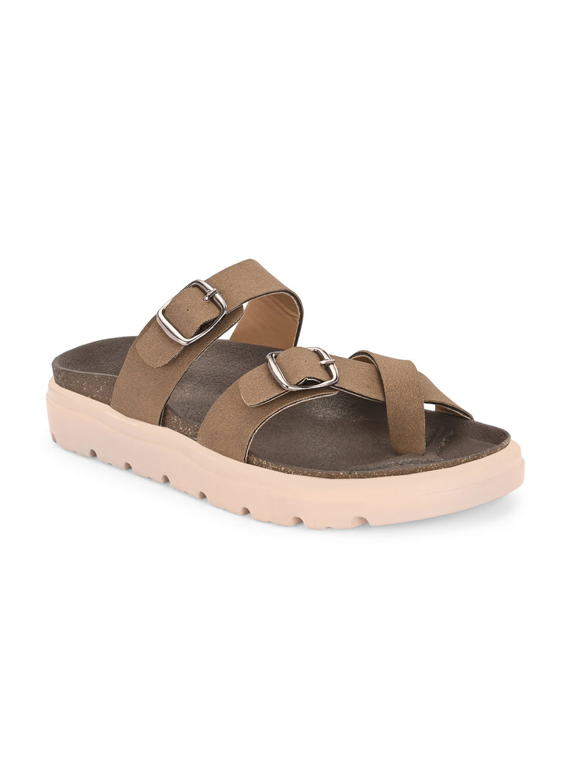 El Paso Women One Toe Slip-On Flats-17