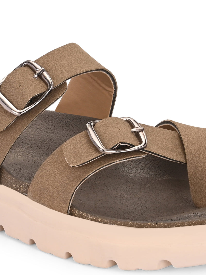 El Paso Women One Toe Slip-On Flats-20