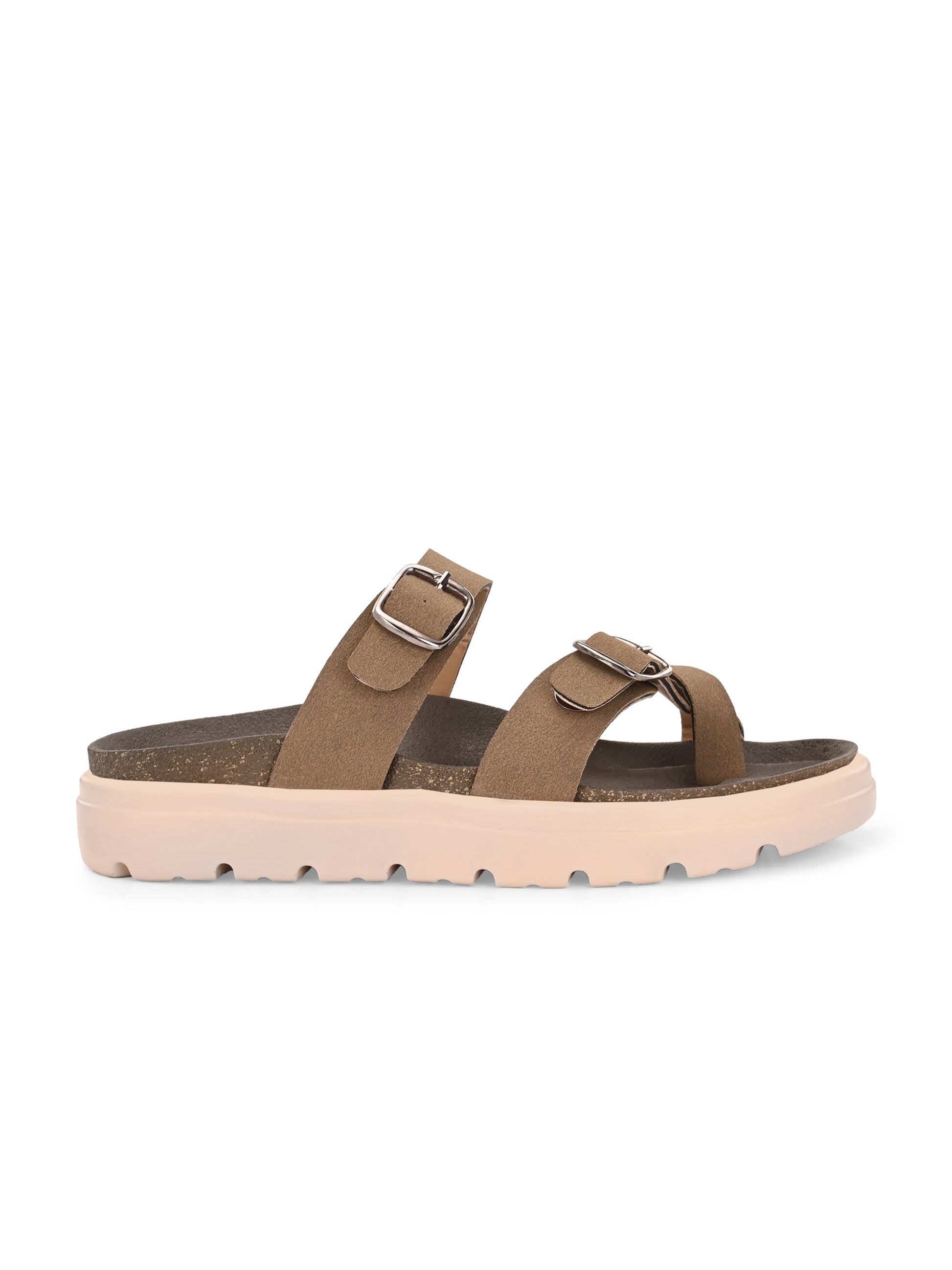 El Paso Women One Toe Slip-On Flats-18