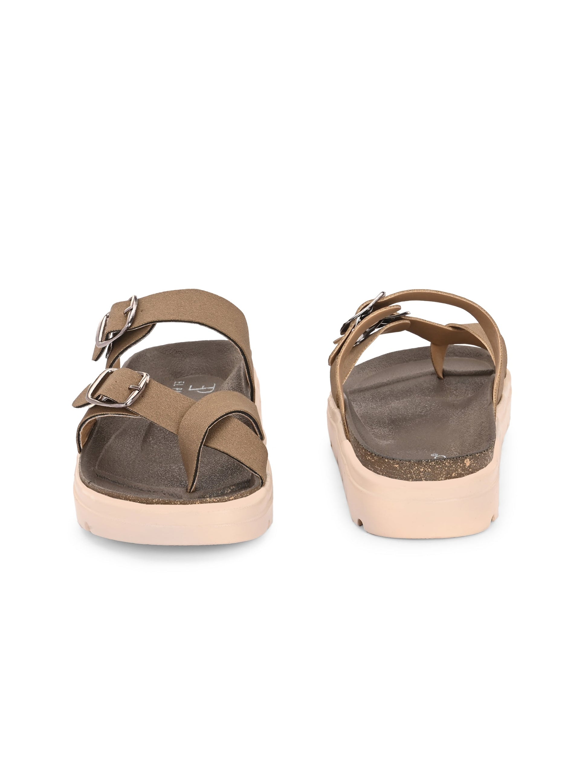 El Paso Women One Toe Slip-On Flats-21