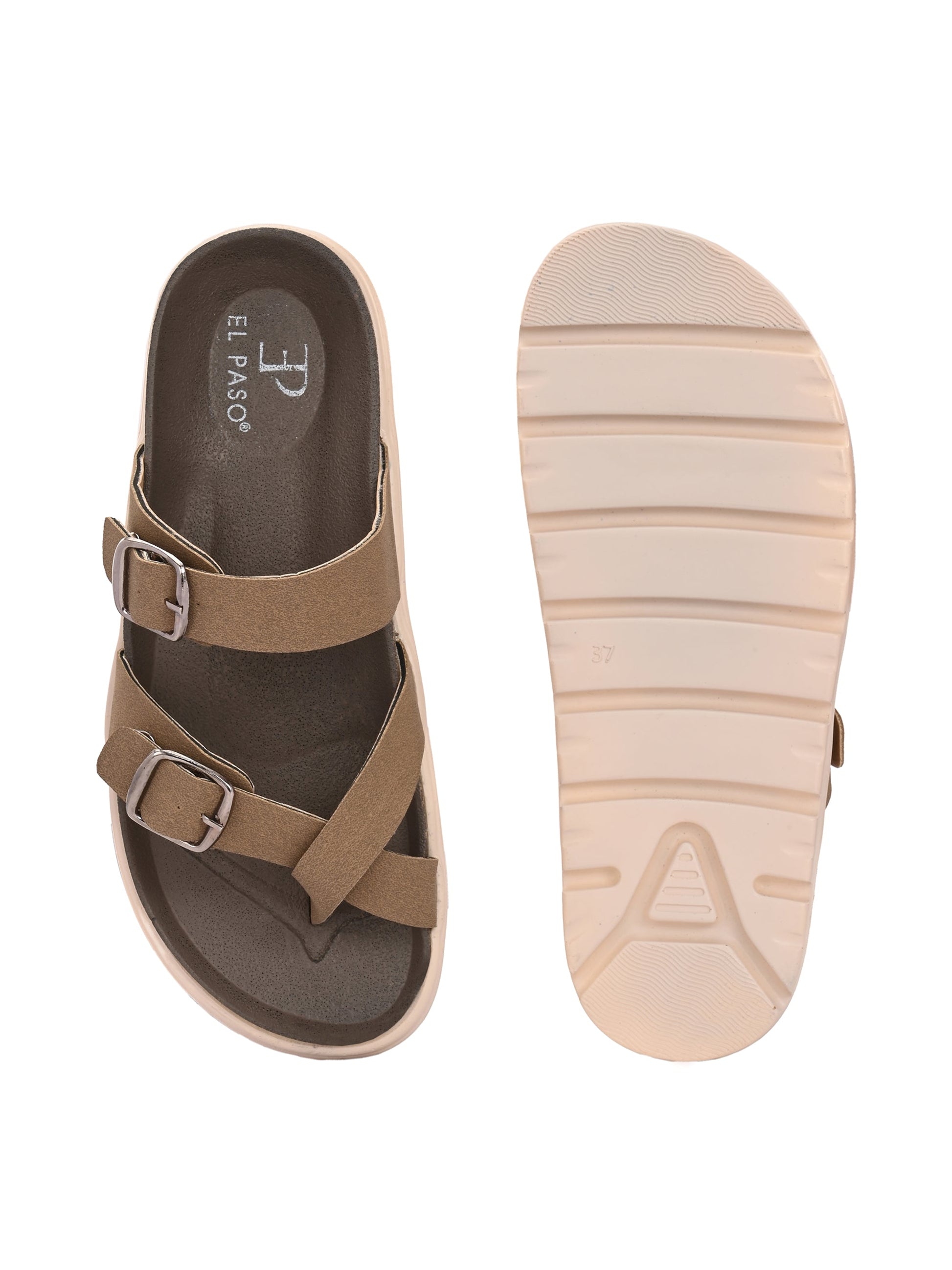 El Paso Women One Toe Slip-On Flats-22
