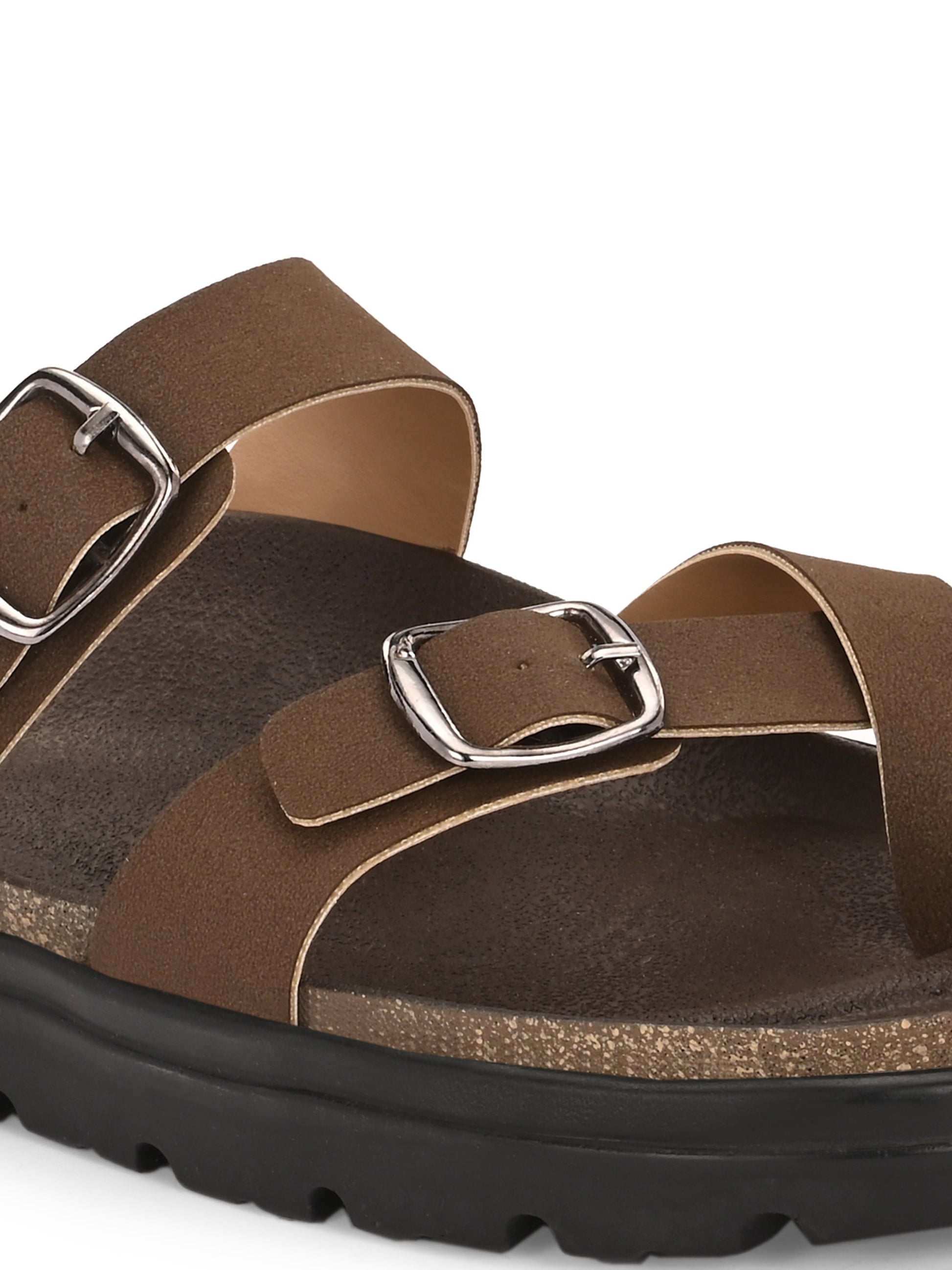 El Paso Women One Toe Slip-On Flats-12