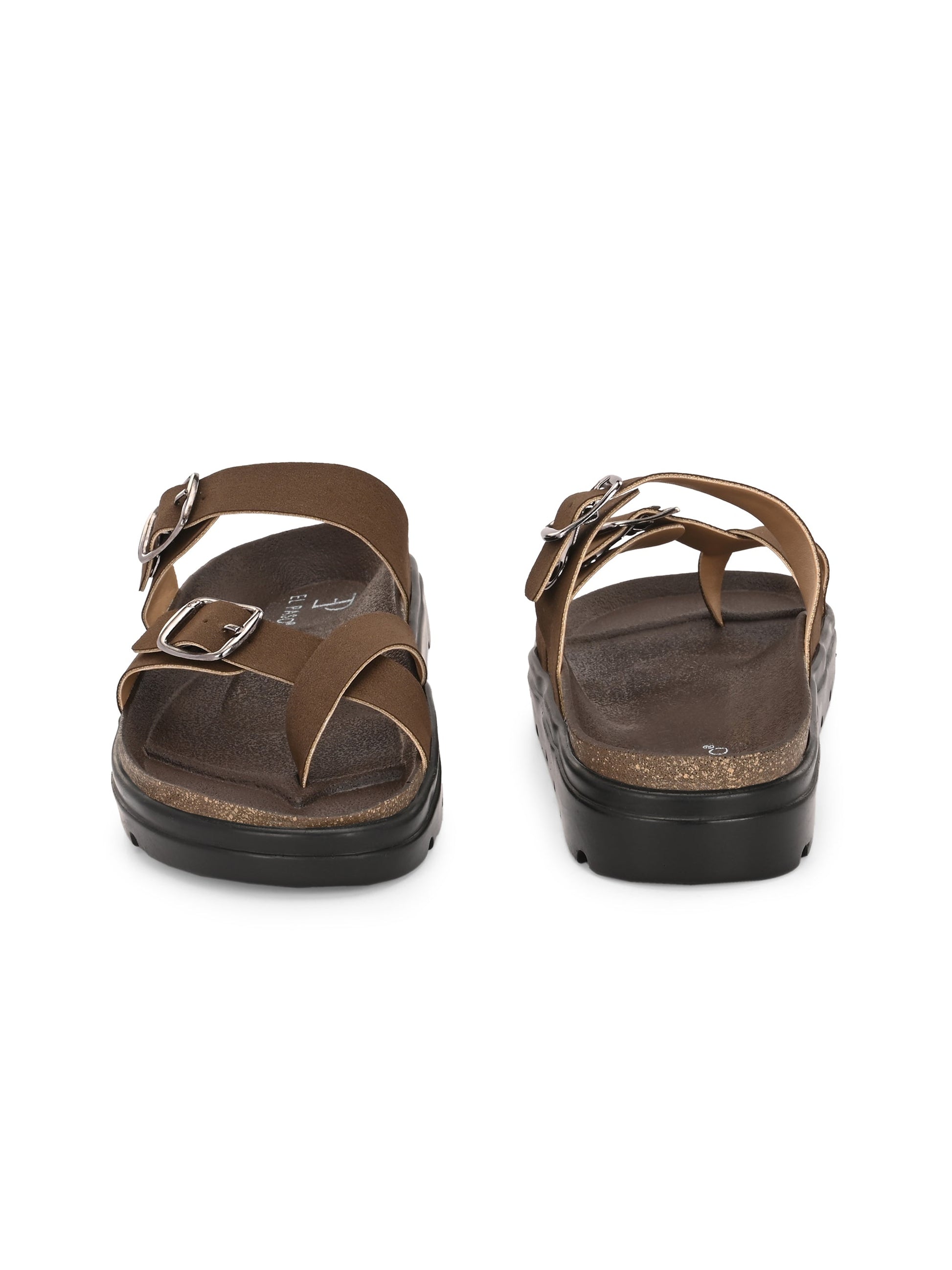 El Paso Women One Toe Slip-On Flats-11