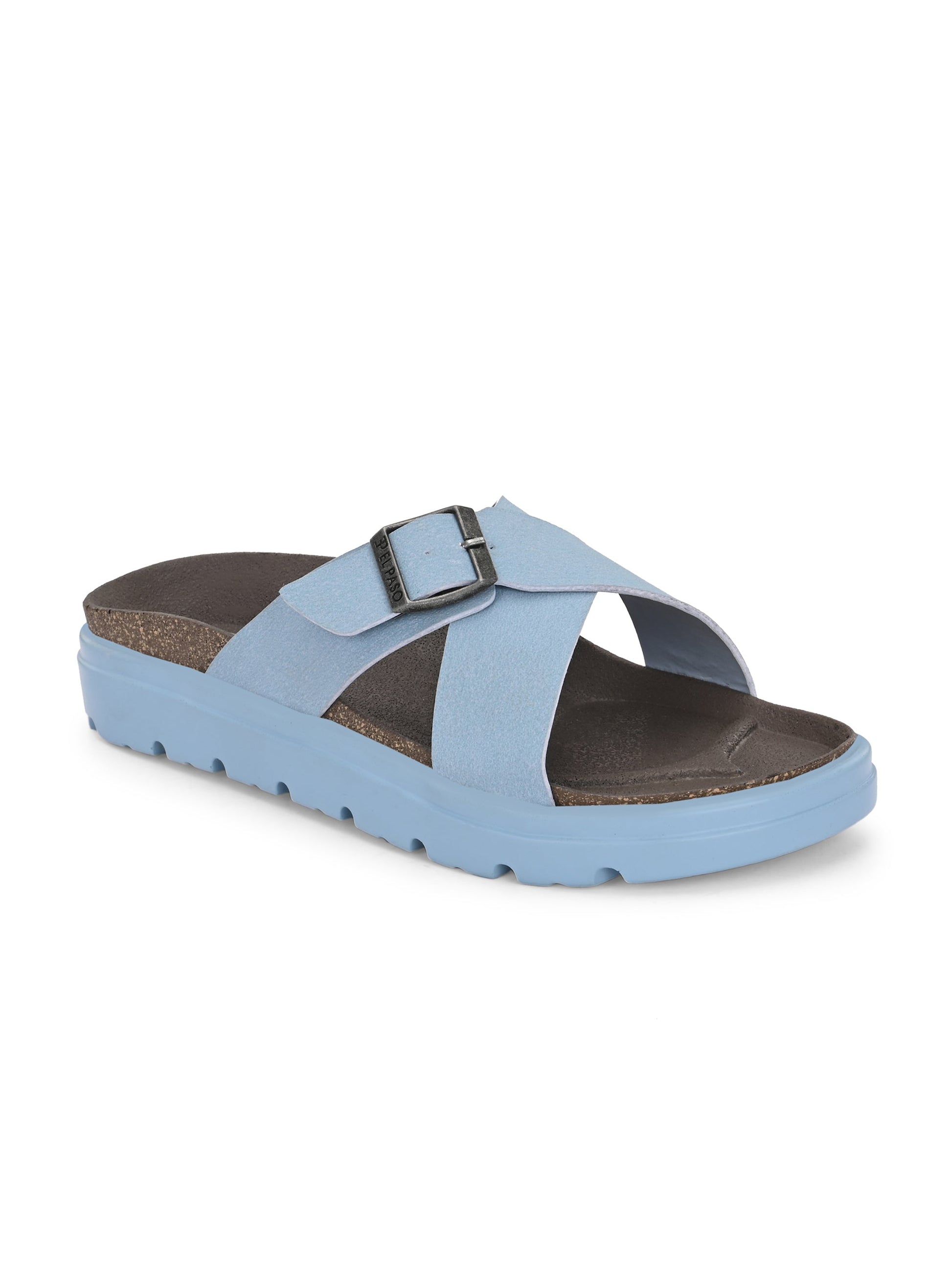 El Paso Women Open Toe Flats with Buckles-9