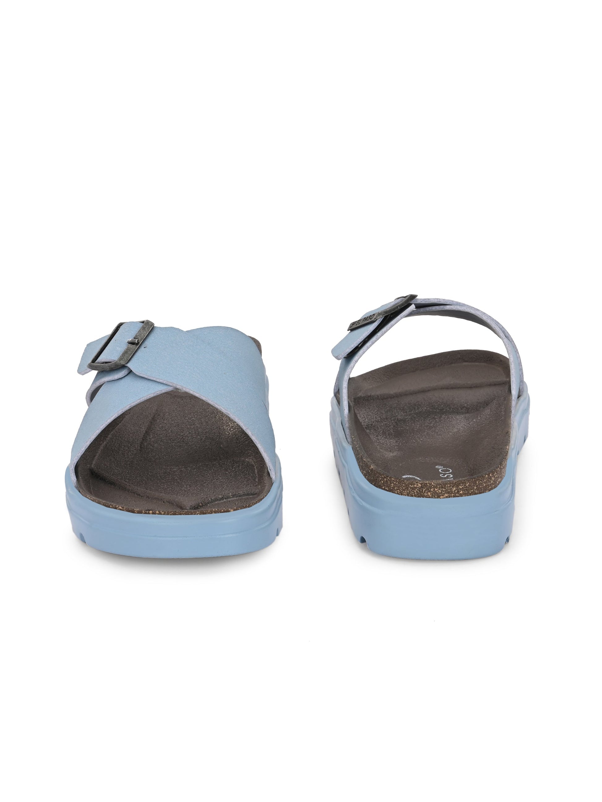 El Paso Women Open Toe Flats with Buckles-13