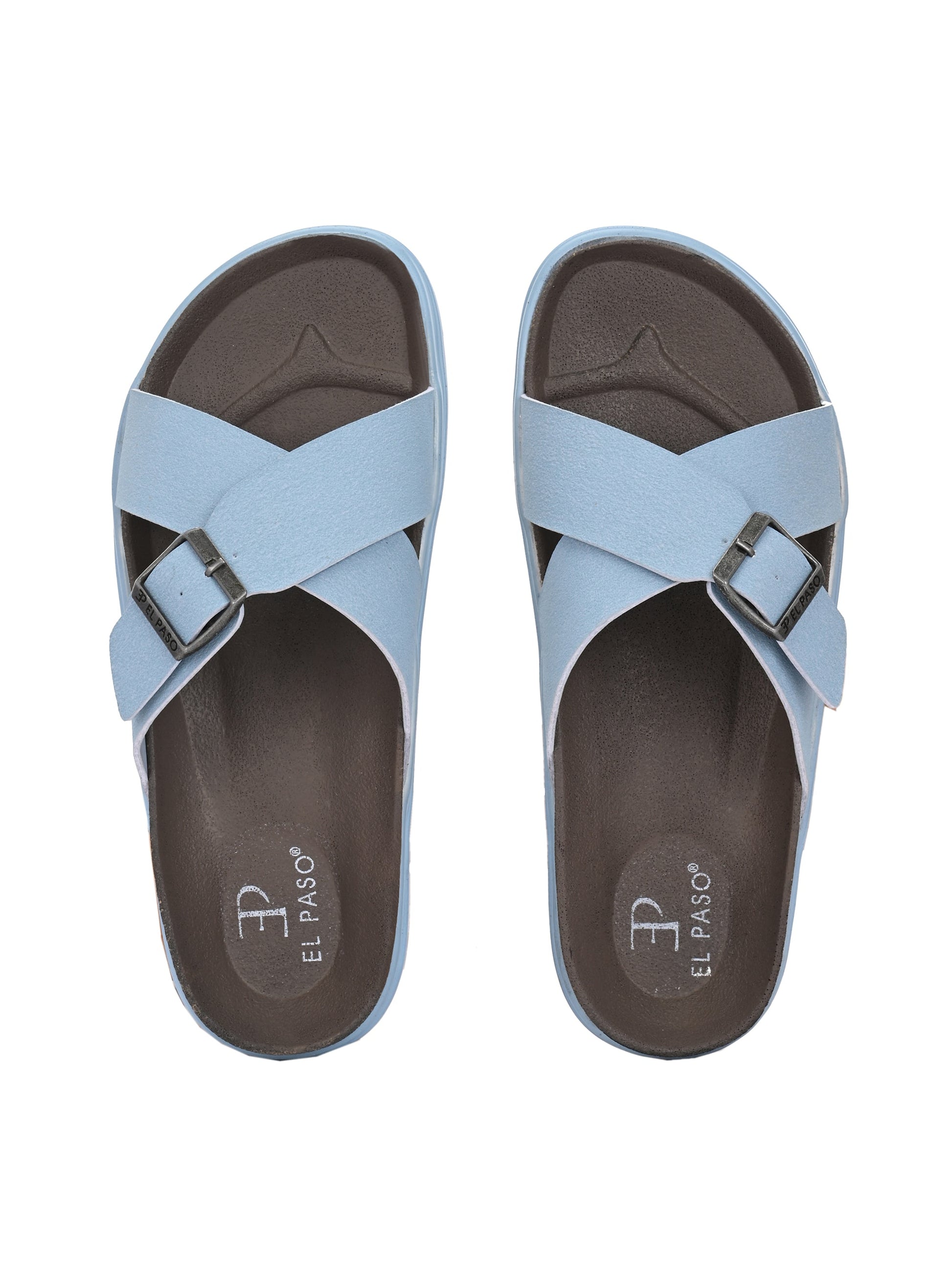 El Paso Women Open Toe Flats with Buckles-15