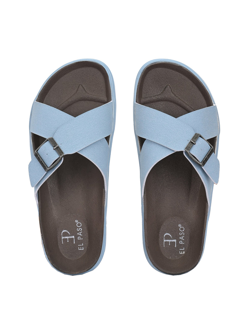 El Paso Women Open Toe Flats with Buckles-15