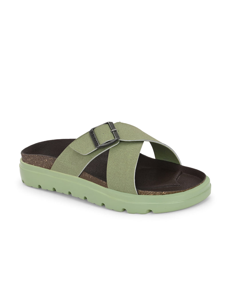 El Paso Women Open Toe Flats with Buckles-17