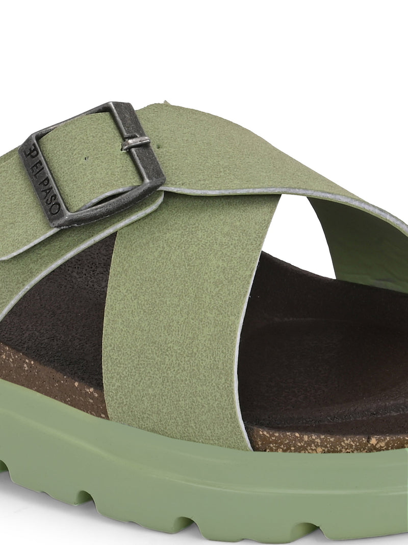El Paso Women Open Toe Flats with Buckles-22