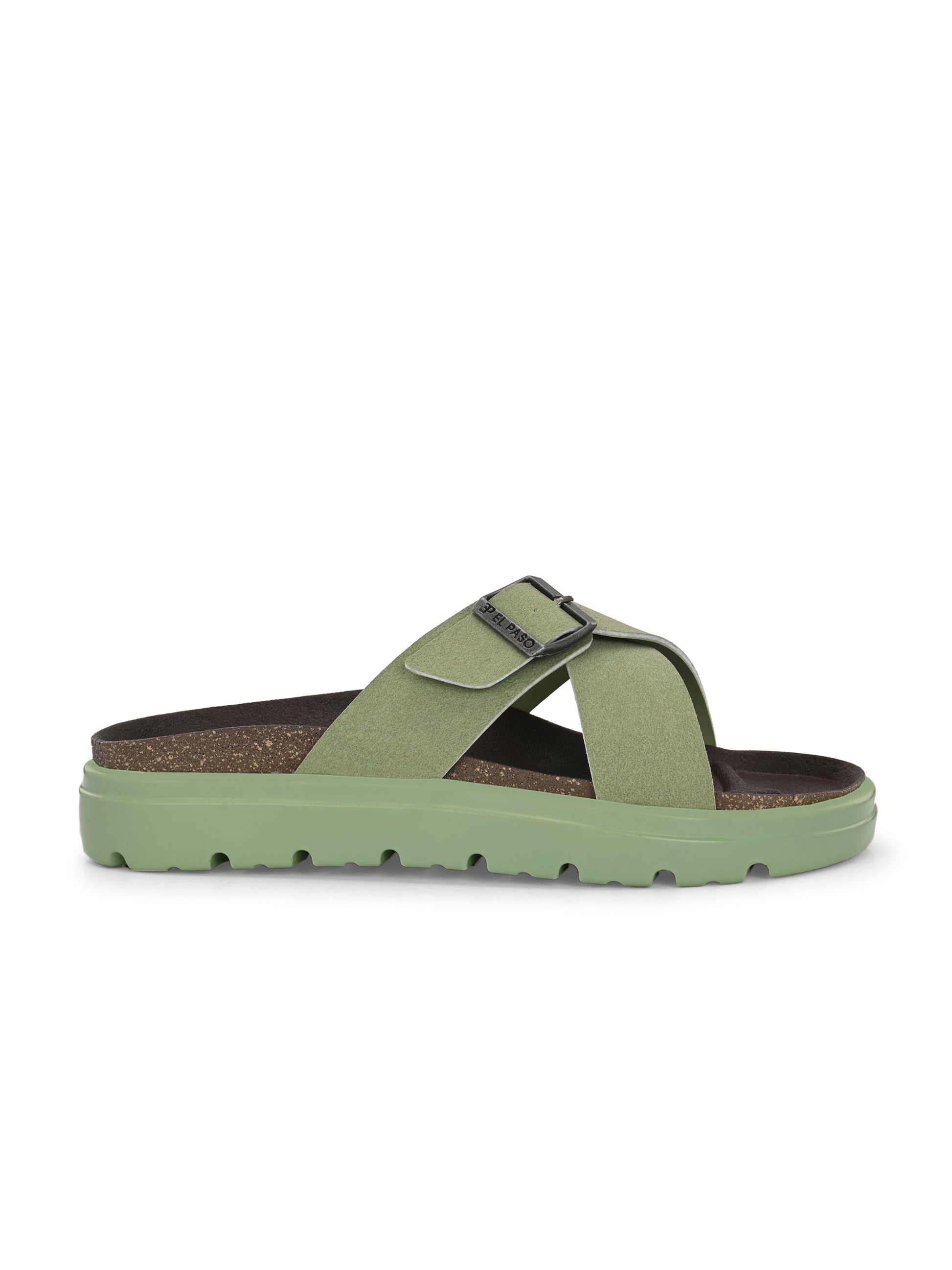 El Paso Women Open Toe Flats with Buckles-18