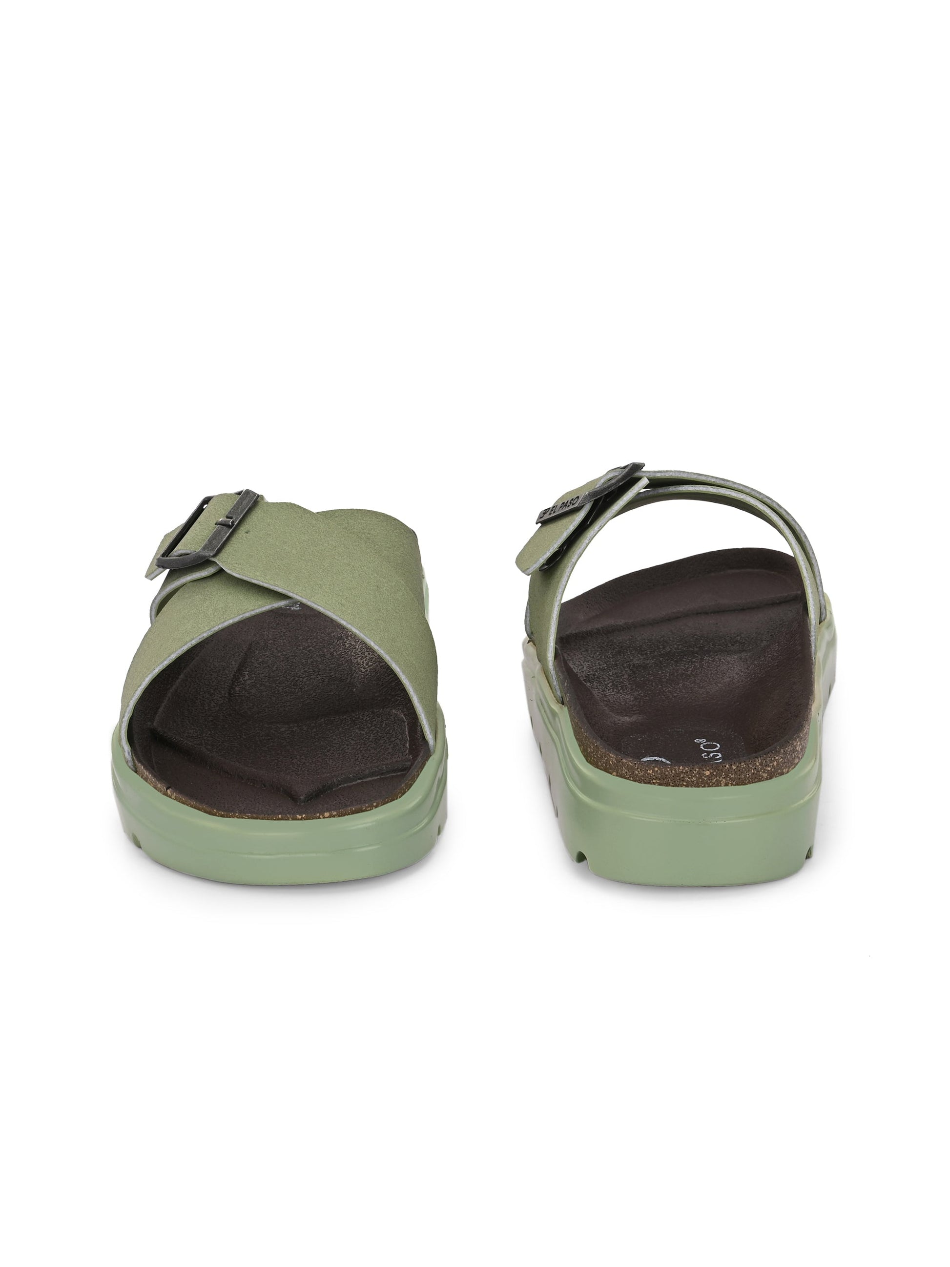 El Paso Women Open Toe Flats with Buckles-20