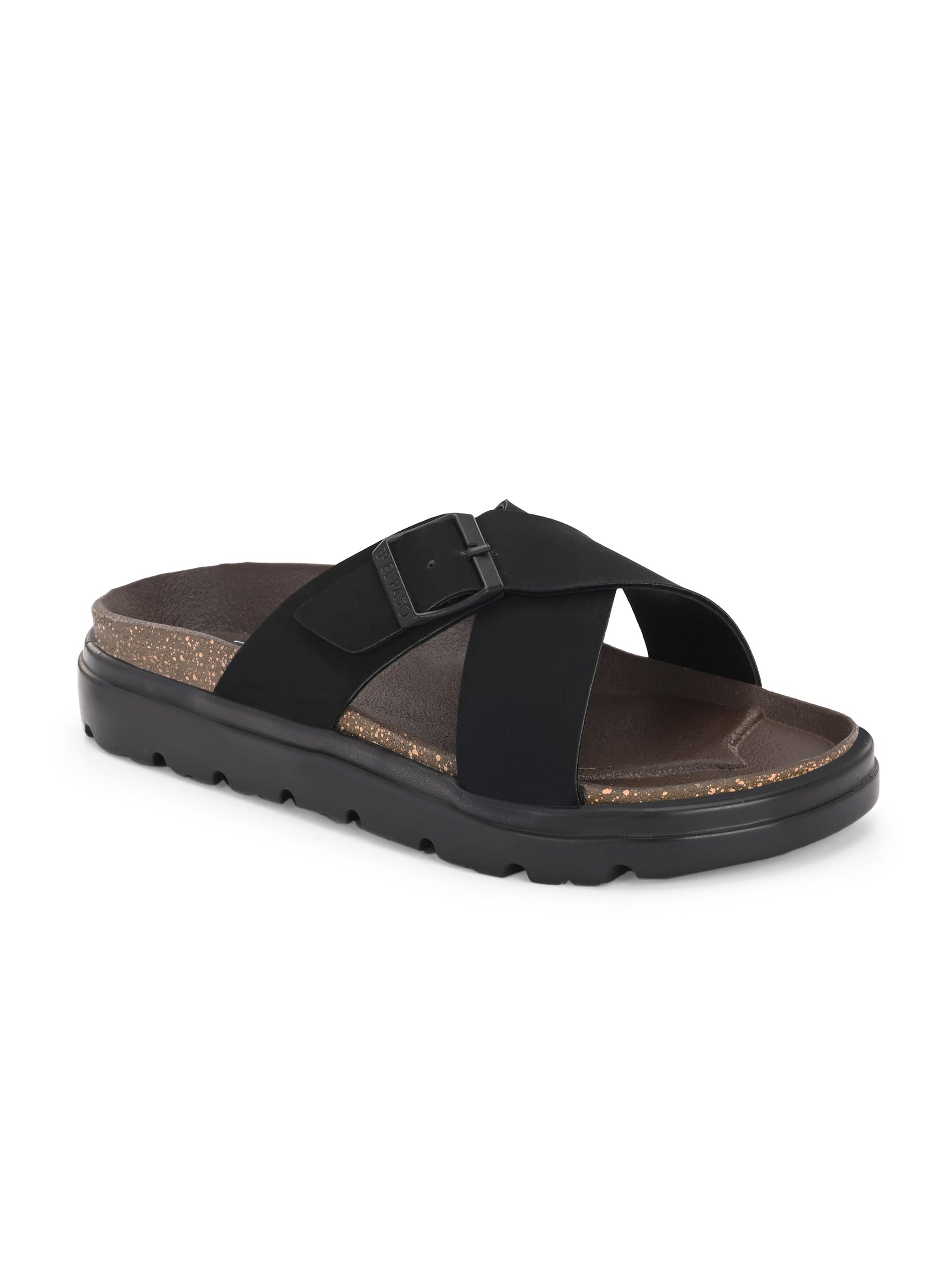 El Paso Women Open Toe Flats with Buckles