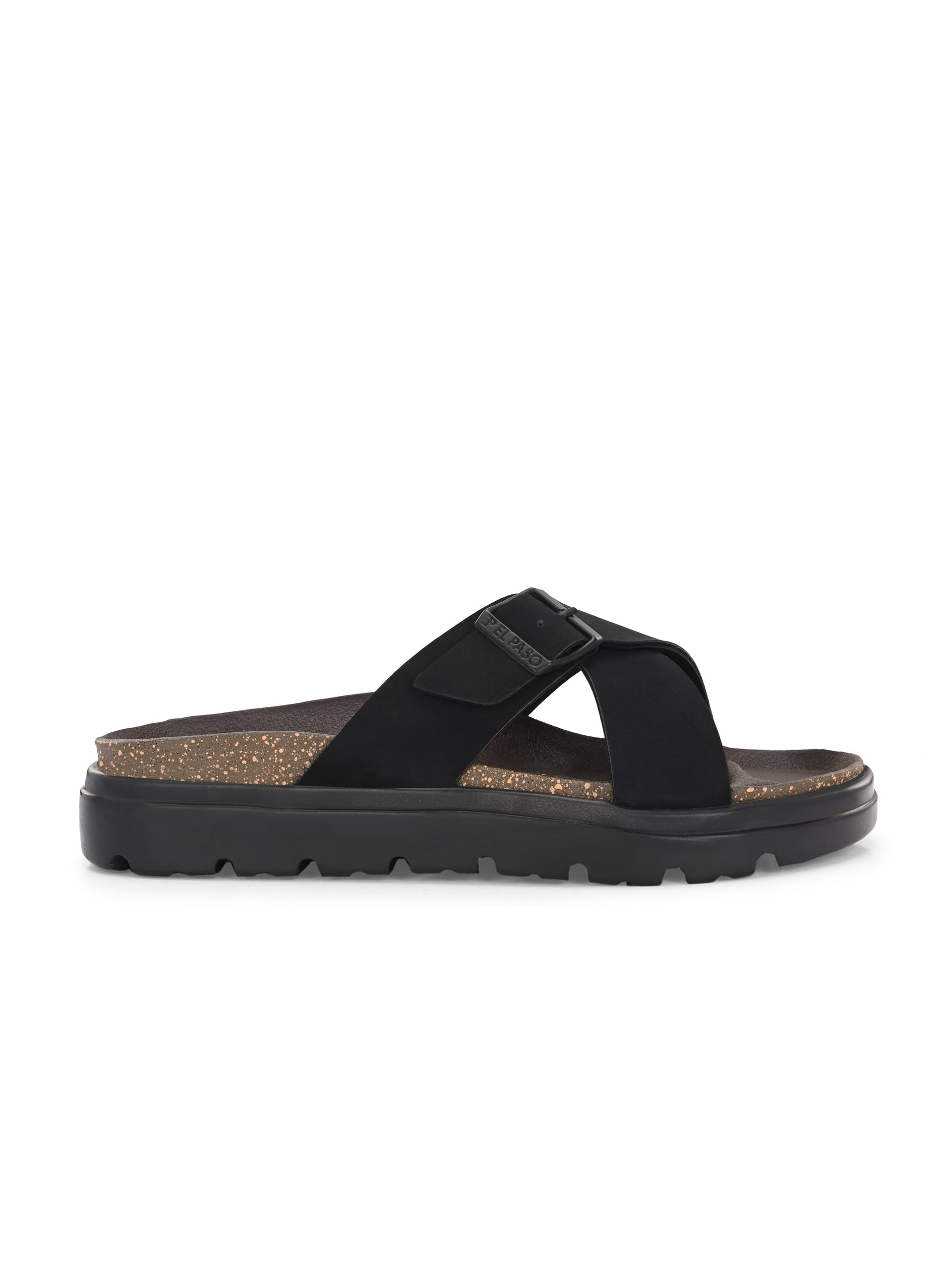 El Paso Women Open Toe Flats with Buckles