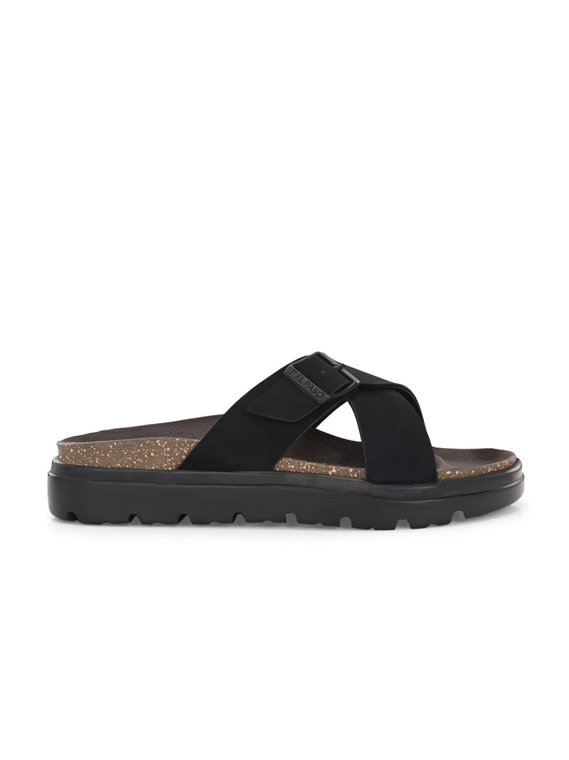 El Paso Women Open Toe Flats with Buckles-2