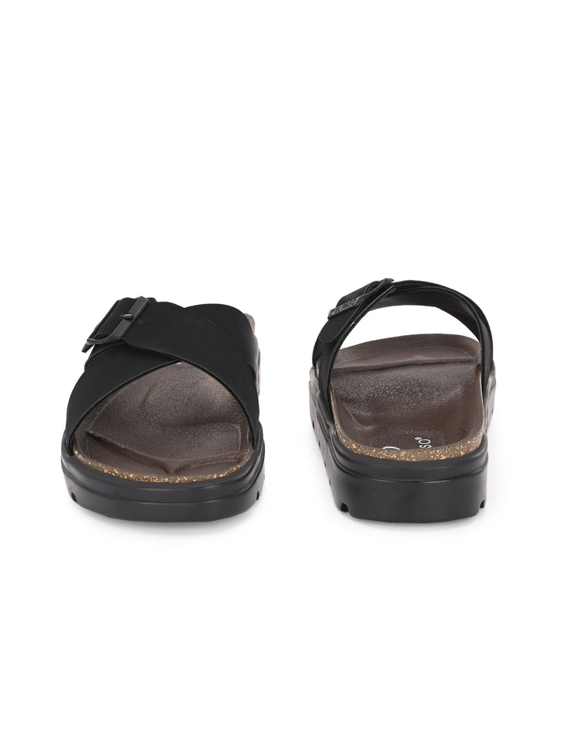 El Paso Women Open Toe Flats with Buckles-5