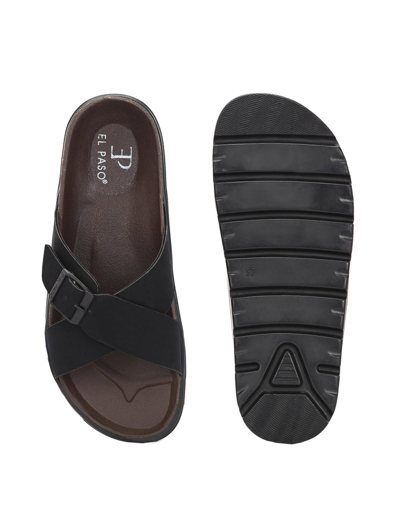 El Paso Women Open Toe Flats with Buckles-6