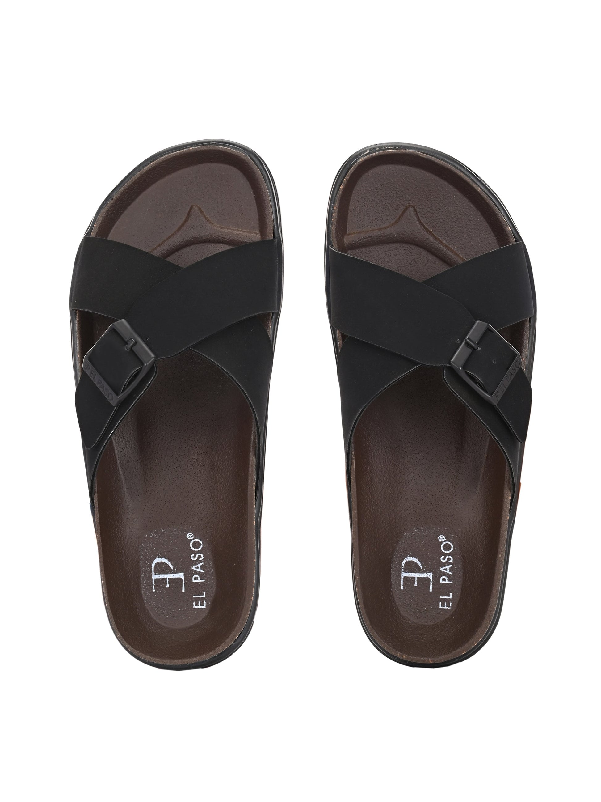 El Paso Women Open Toe Flats with Buckles-7