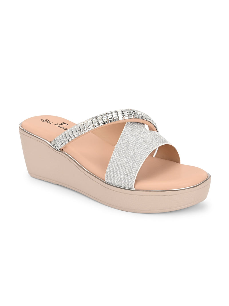 El Paso Women Embellished Comfort Heel Sandals-1