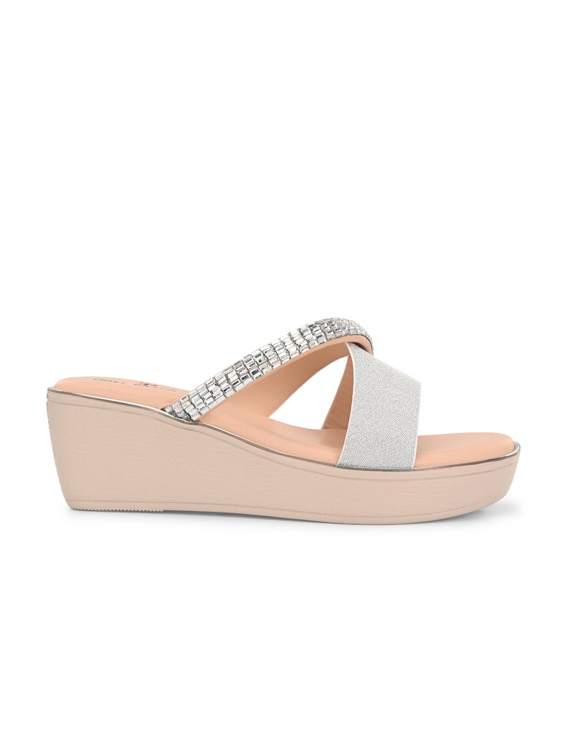 El Paso Women Embellished Comfort Heel Sandals-2