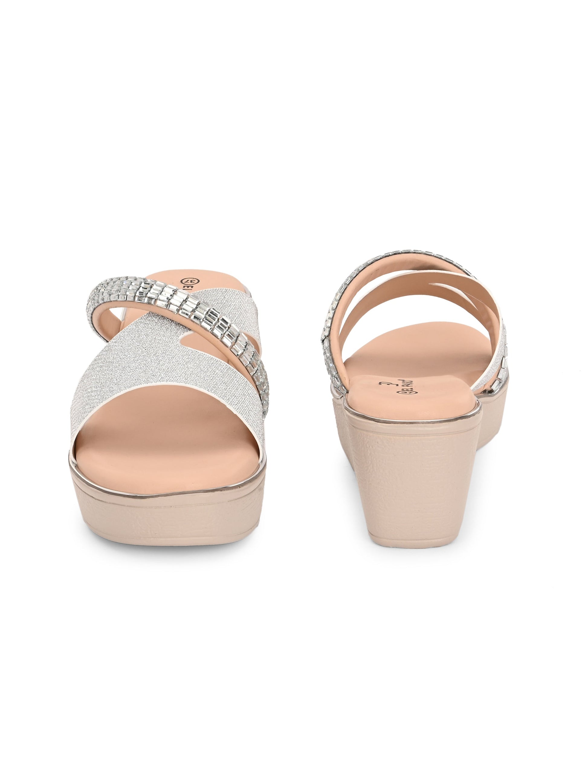 El Paso Women Embellished Comfort Heel Sandals-4