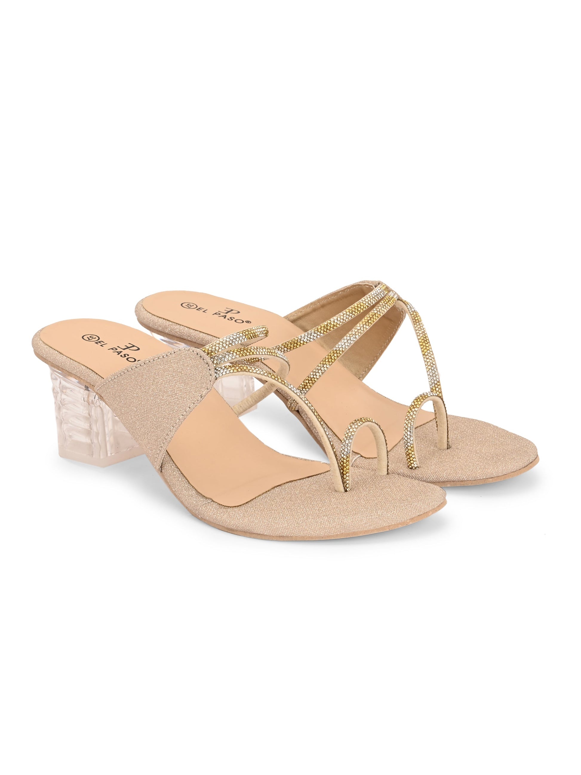 El Paso Women Open Toe Block Heel Sandals-7