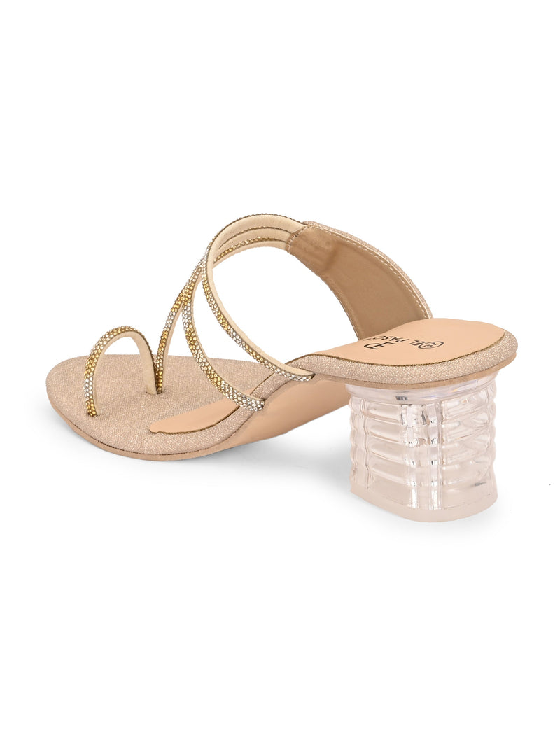 El Paso Women Open Toe Block Heel Sandals-3