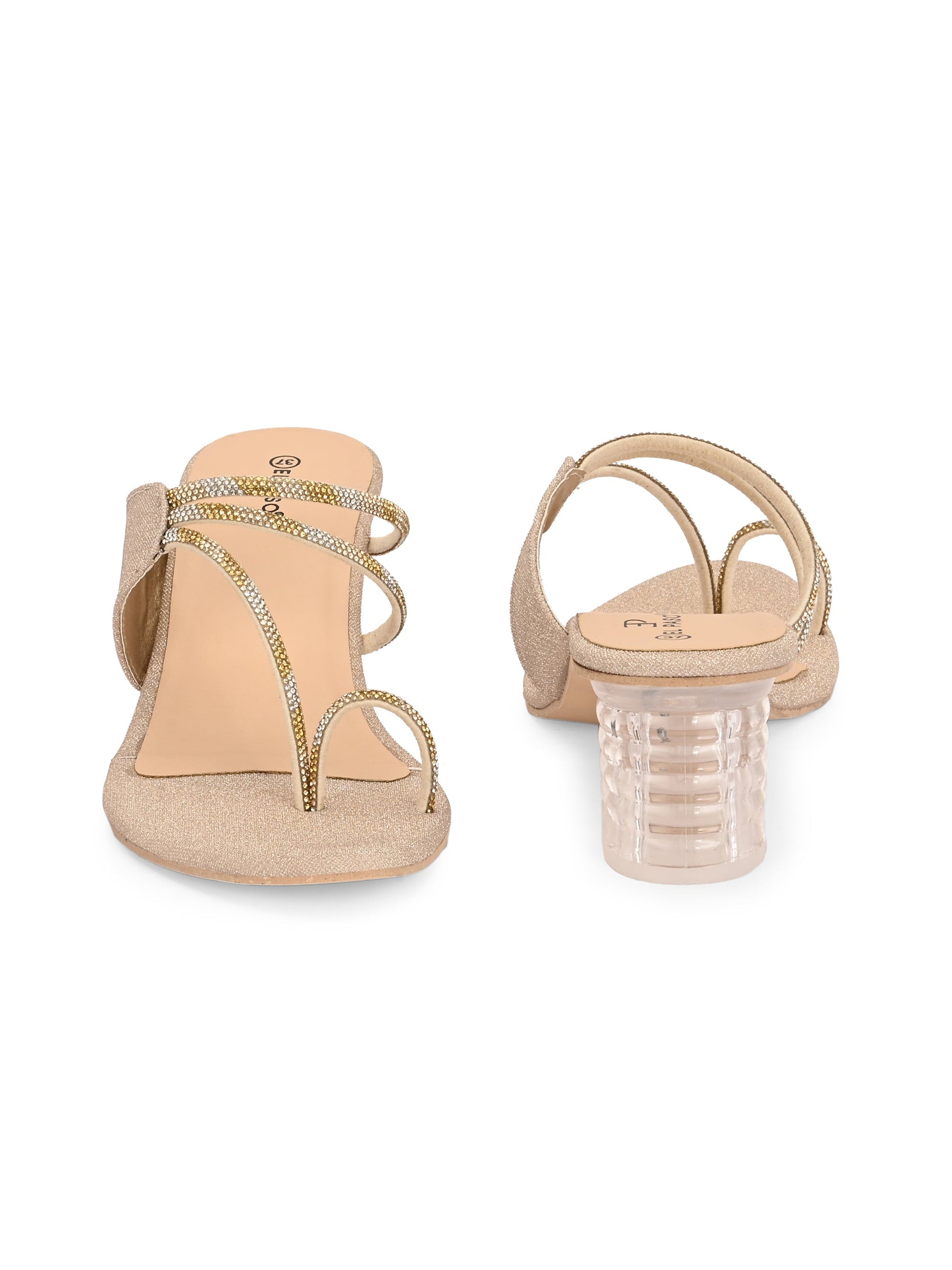 El Paso Women Open Toe Block Heel Sandals-4