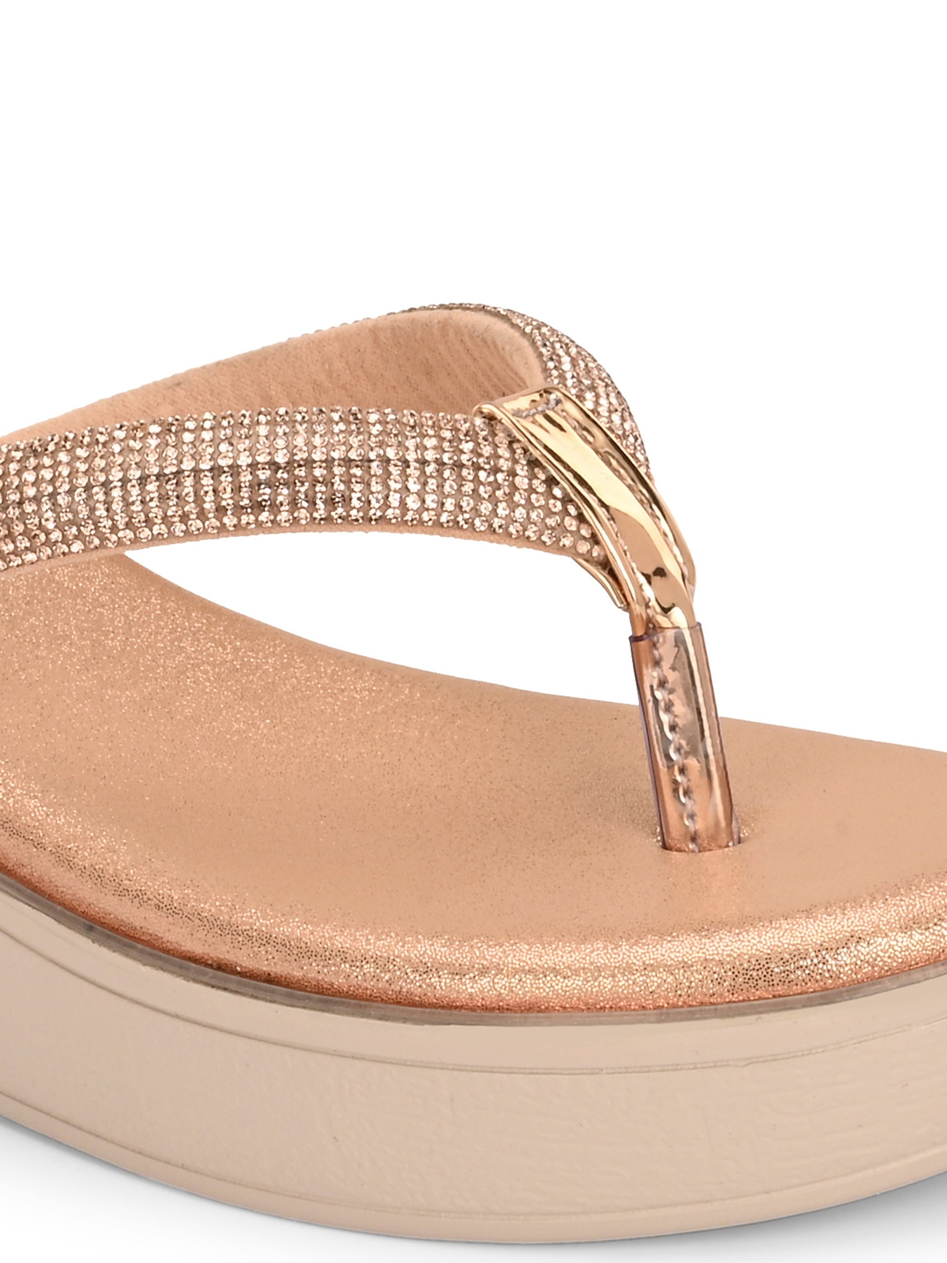 El Paso Women Embellished Wedge Heel Sandals-7