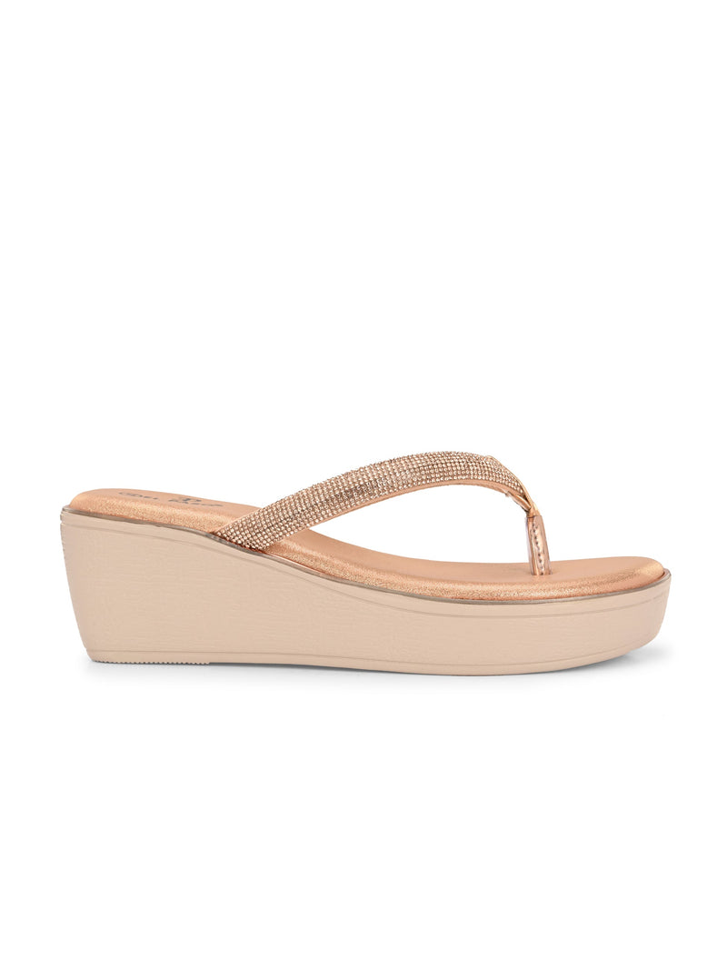 El Paso Women Embellished Wedge Heel Sandals-2
