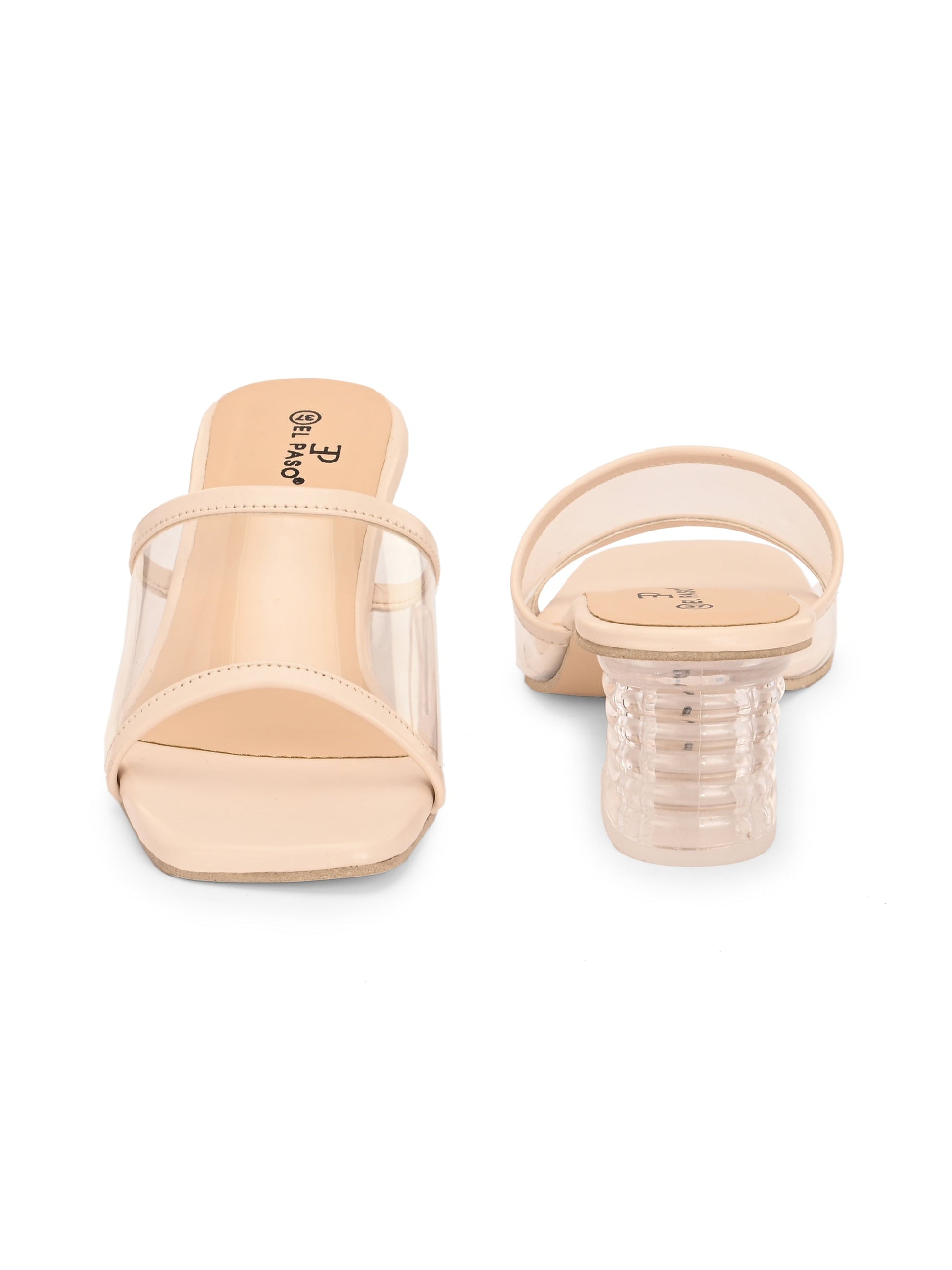 El Paso Women Open Toe Block Heel Sandals-5