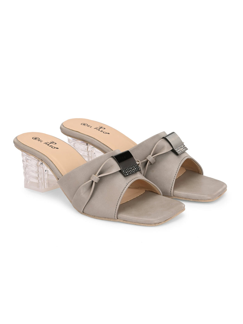 El Paso Women Open Toe Block Heel Sandals-4