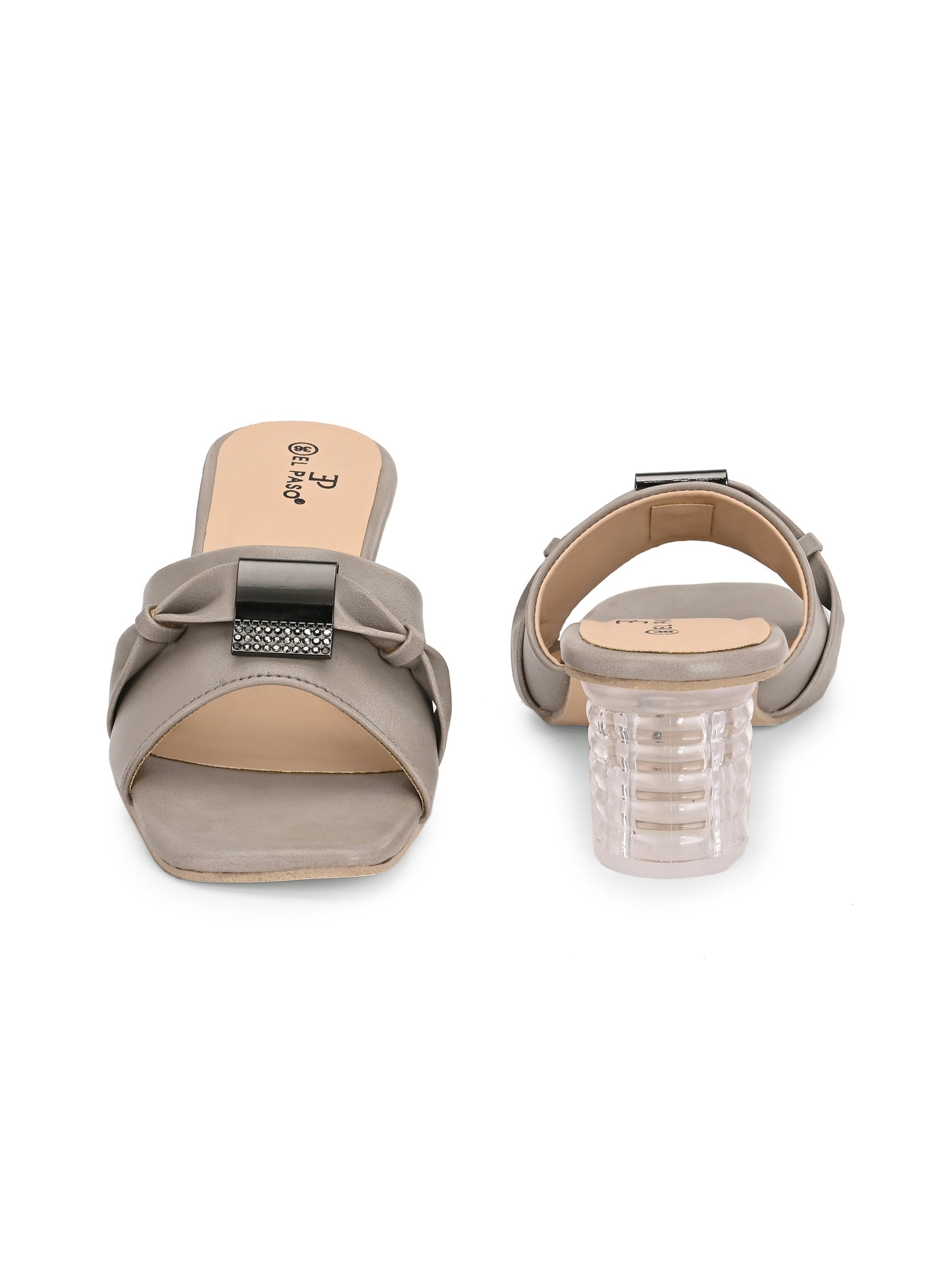 El Paso Women Open Toe Block Heel Sandals-5