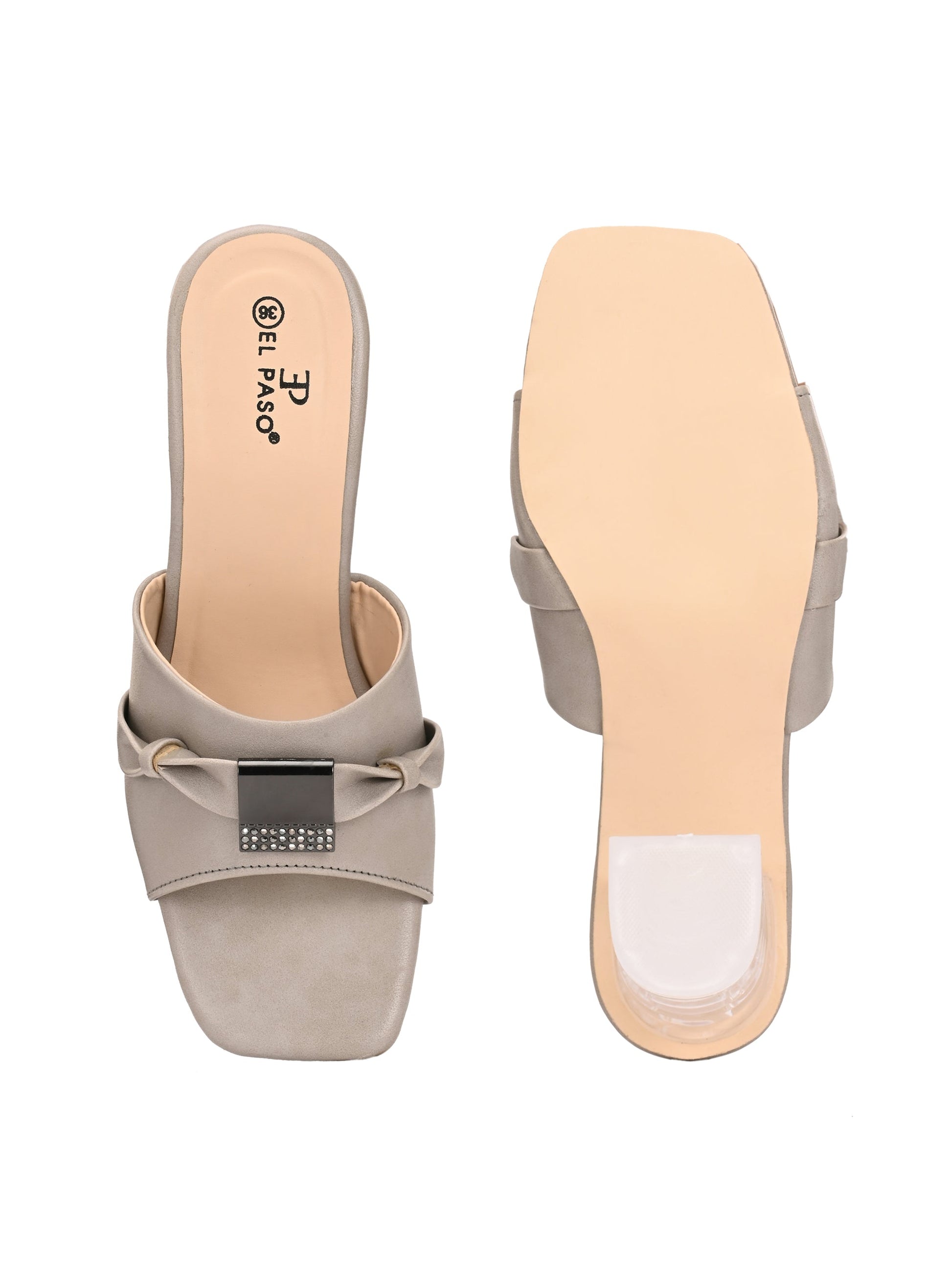 El Paso Women Open Toe Block Heel Sandals-6