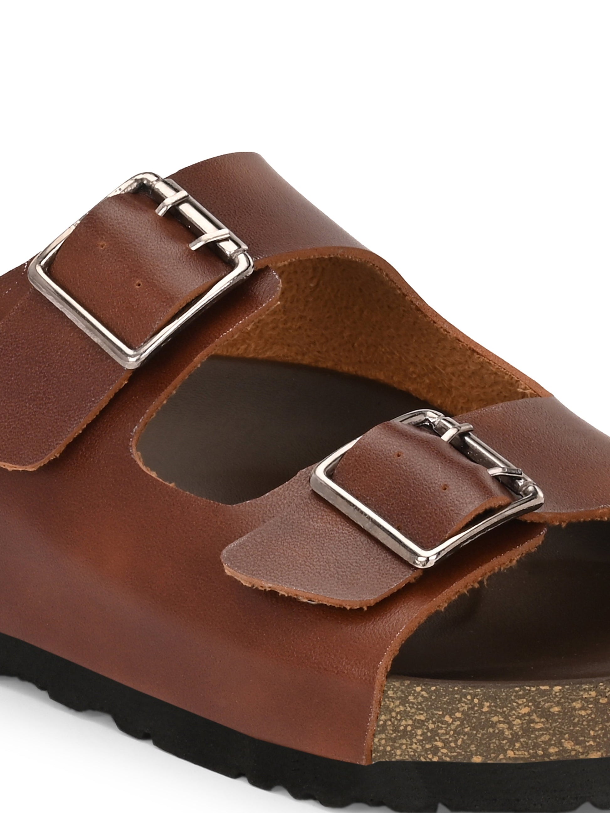 El Paso Women One Toe Flats with Buckles-4