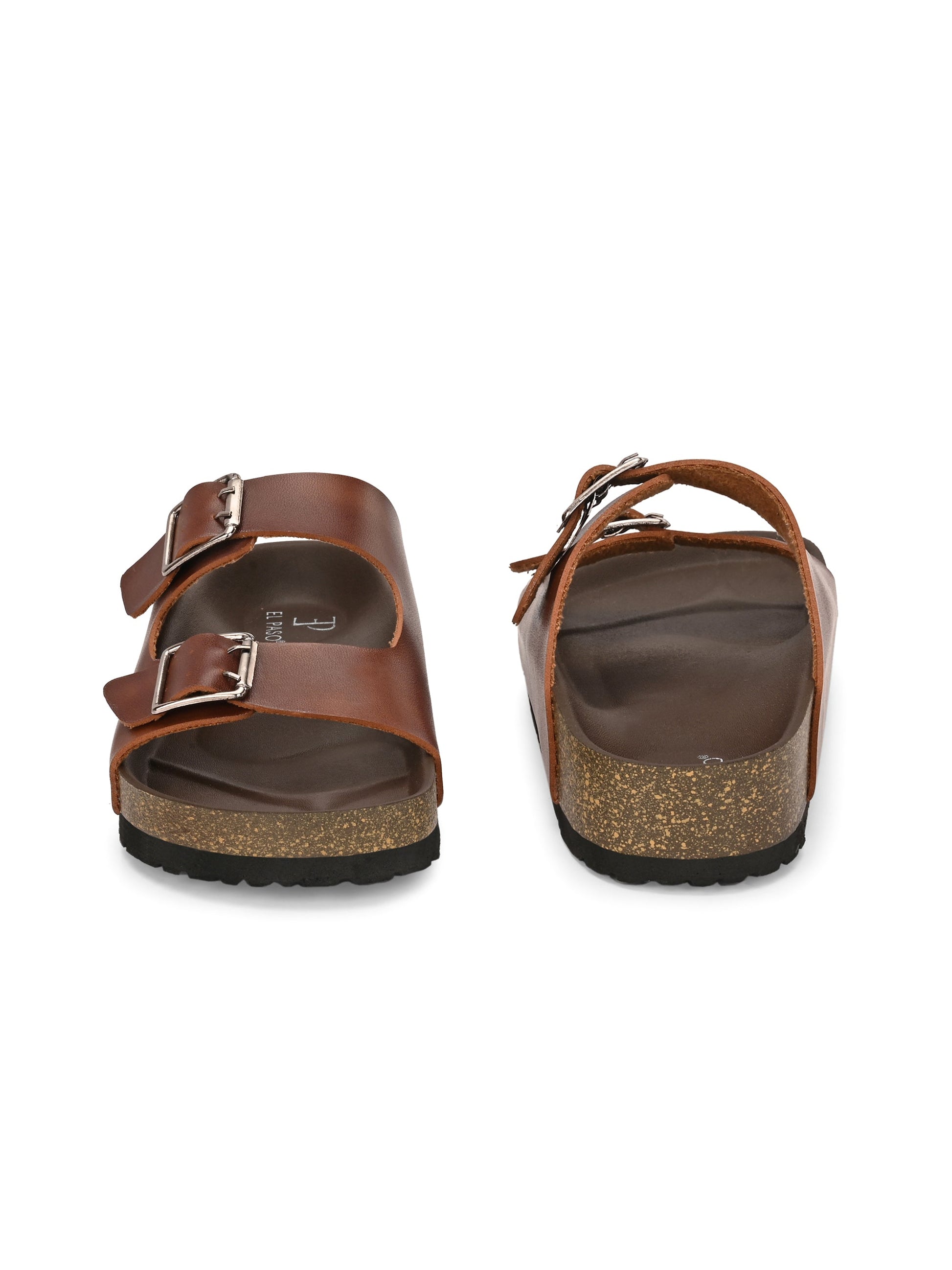 El Paso Women One Toe Flats with Buckles-5