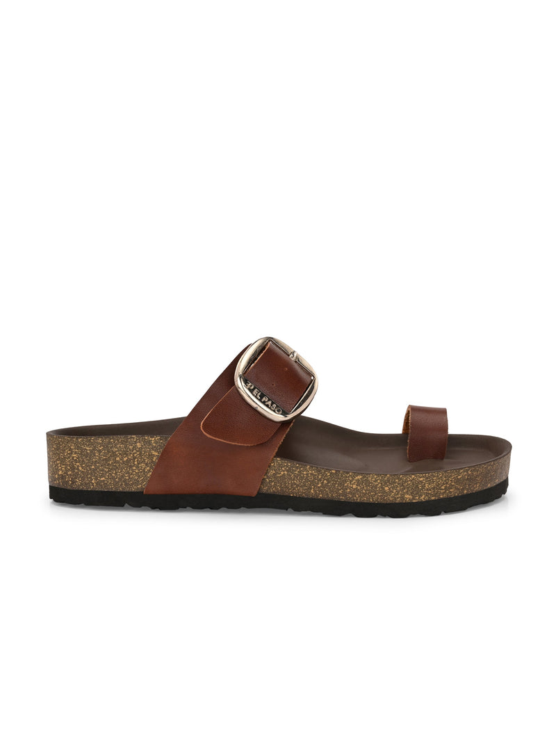 El Paso Women One Toe Flats with Buckles-2