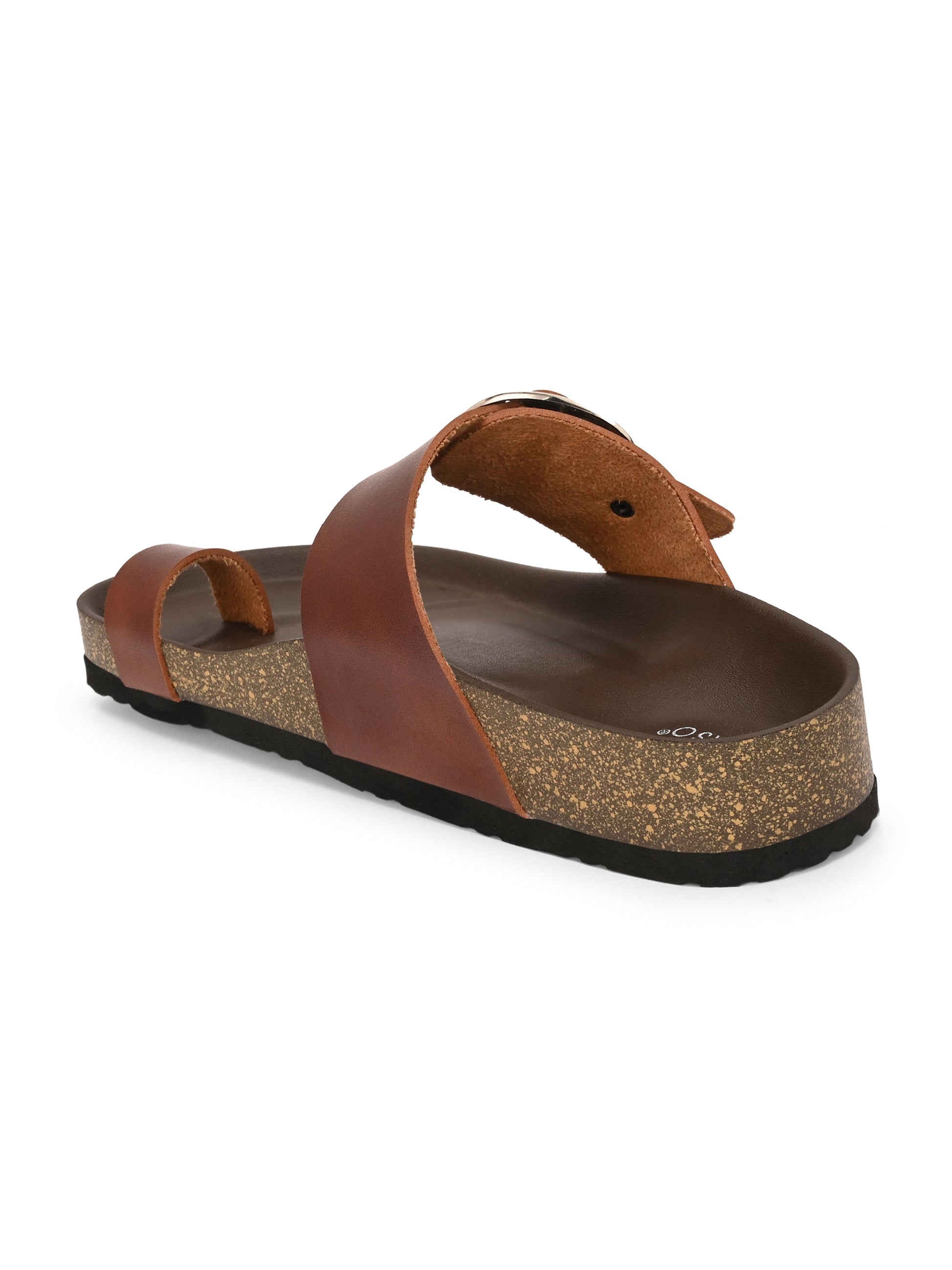 El Paso Women One Toe Flats with Buckles-3