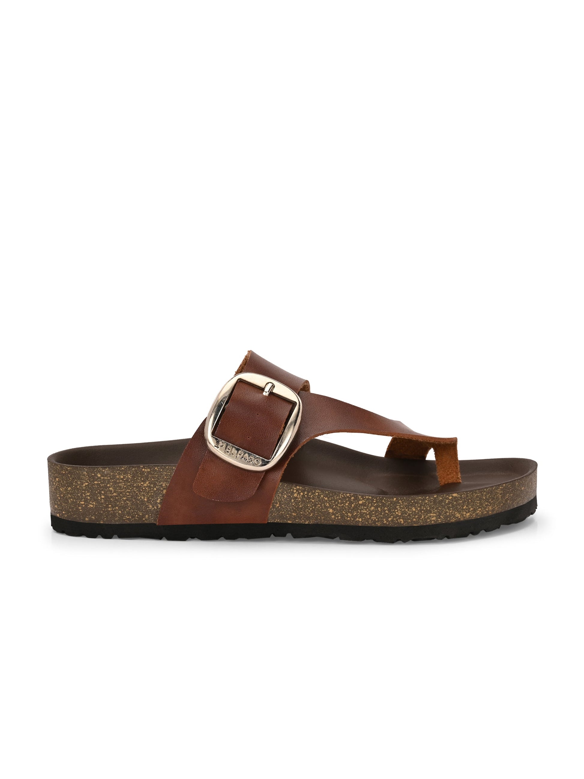 El Paso Women One Toe Flats with Buckles-2