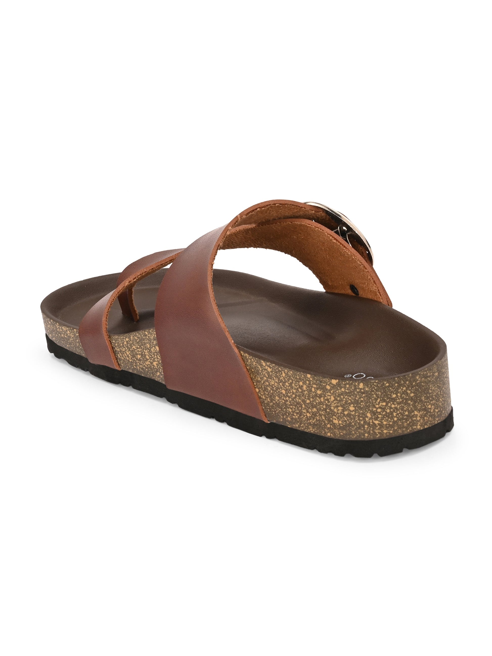 El Paso Women One Toe Flats with Buckles-3