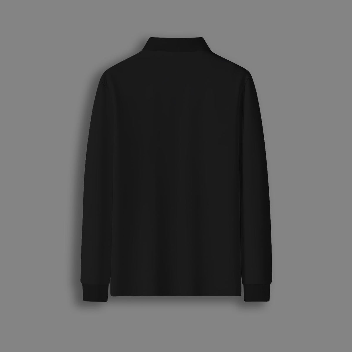 BLACK FULL SLEEVE POLO NECK T-SHIRT